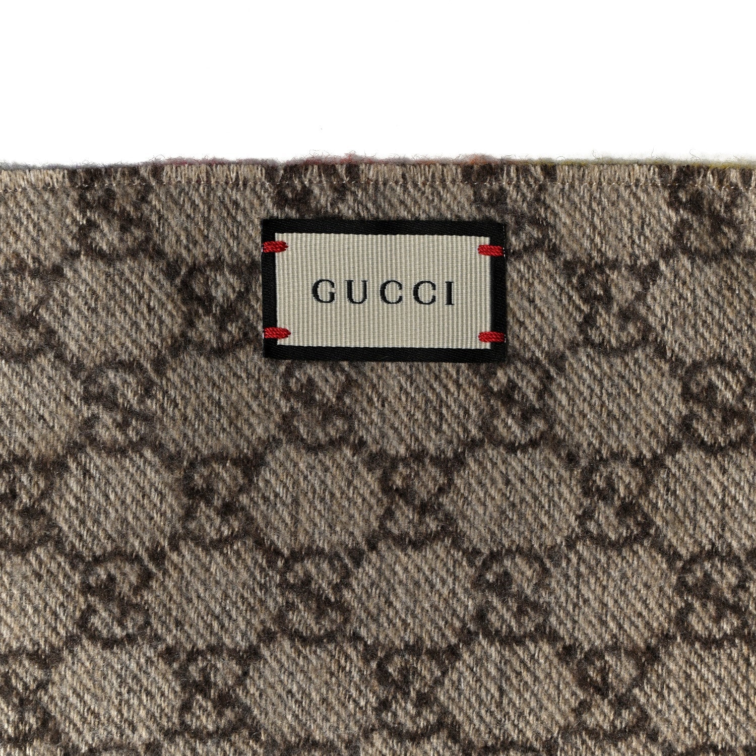 Silk Cashmere GG Monogram Floral Print Scarf Black