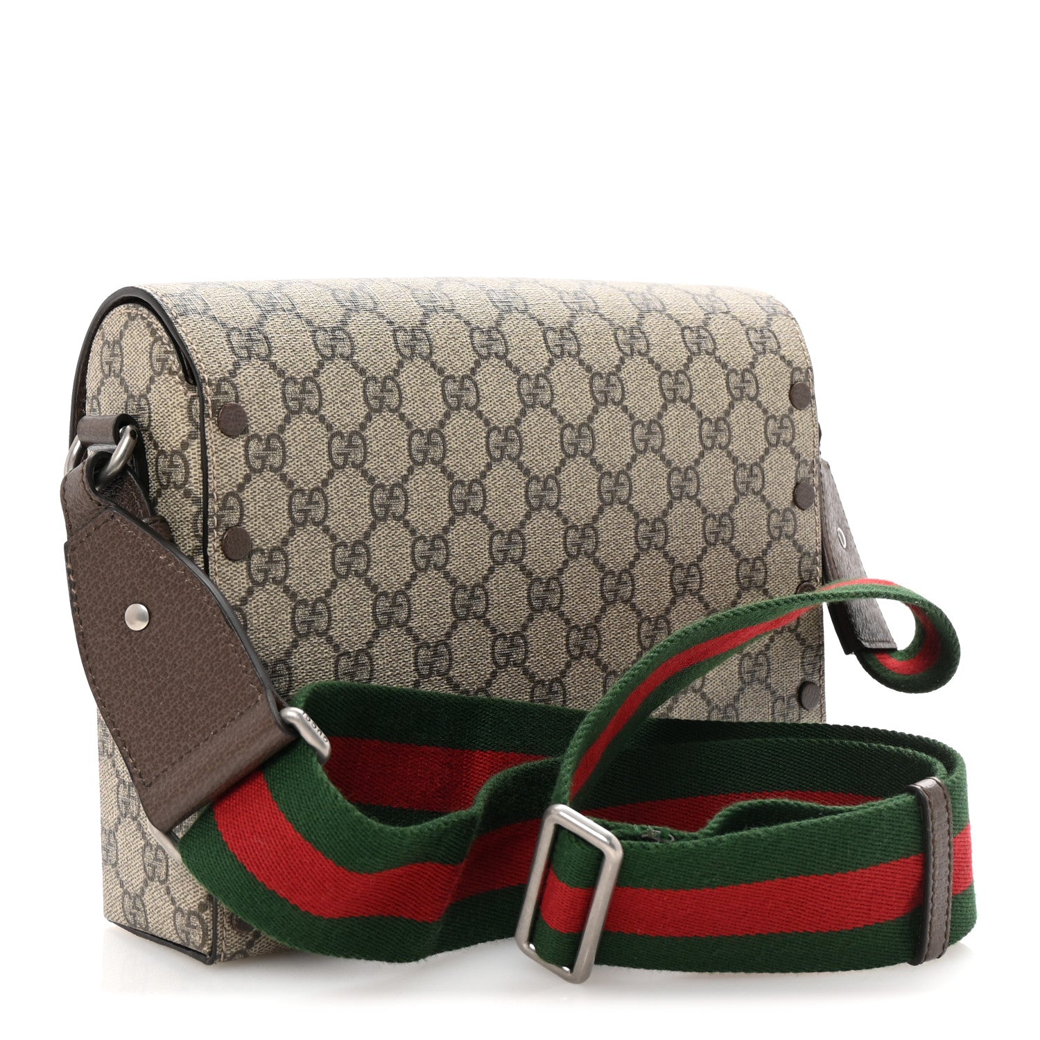 GG Supreme Monogram Web Medium Dionysus Messenger Brown