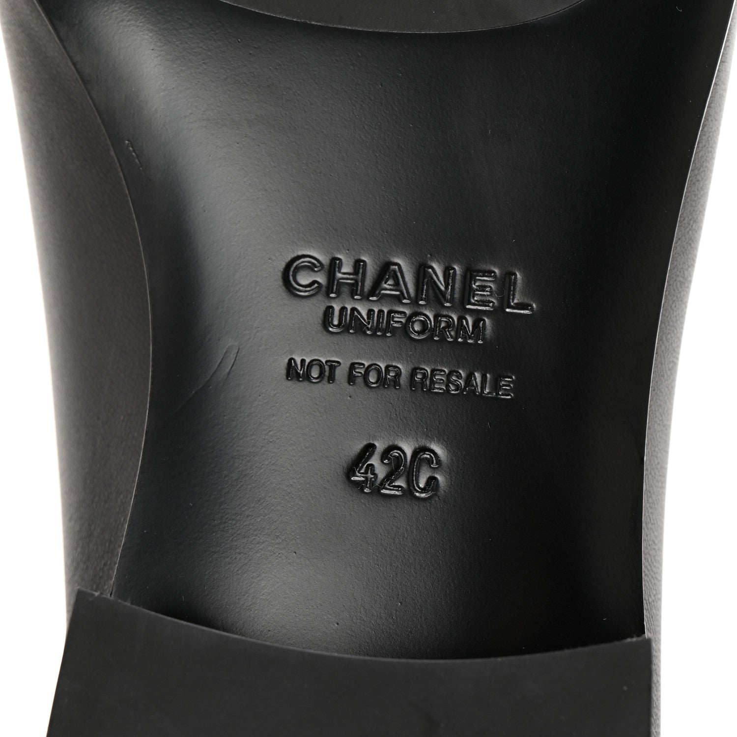 Lambskin Mens Stitched CC Loafers 42 Black