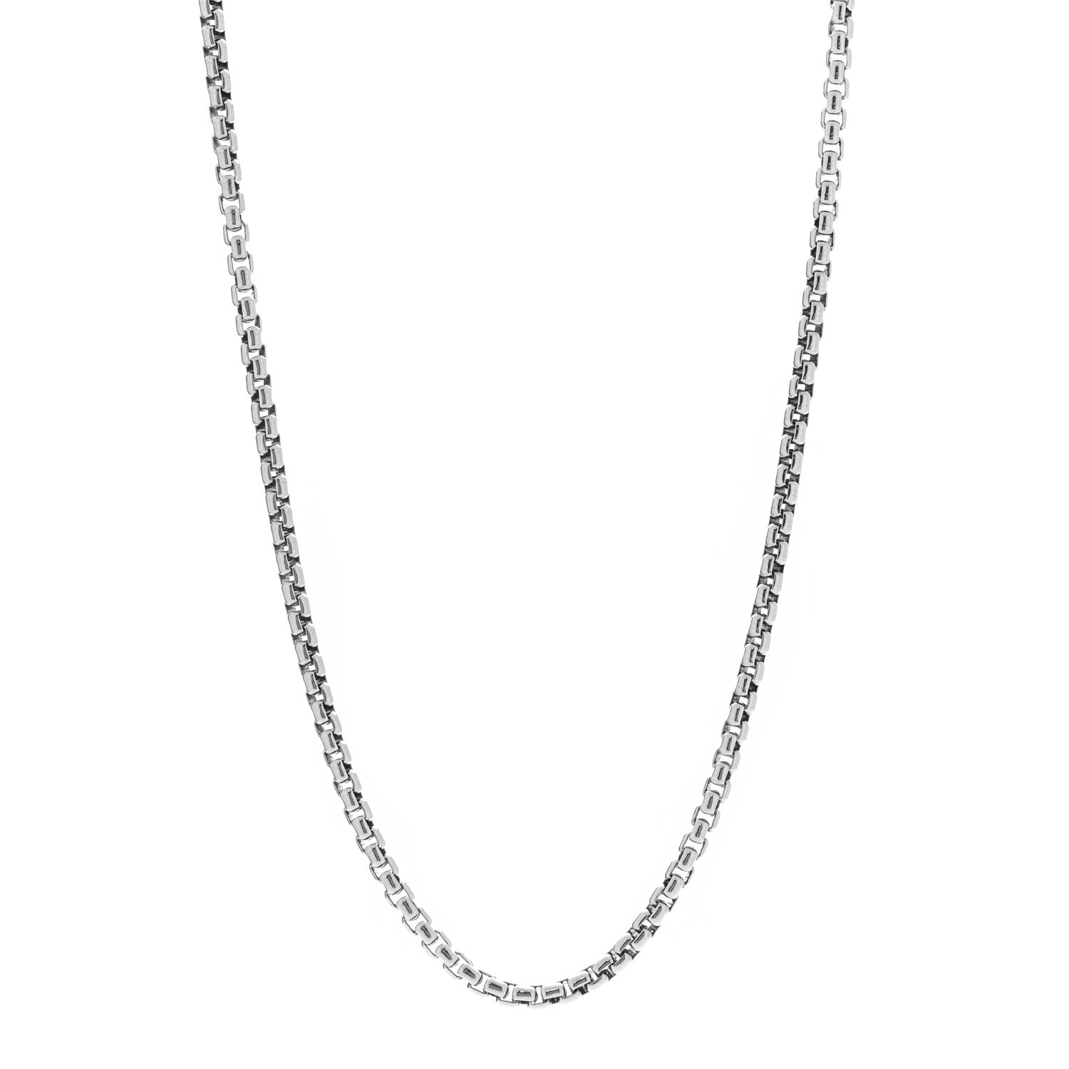 Sterling Silver 3.6mm Box Chain Necklace 20"