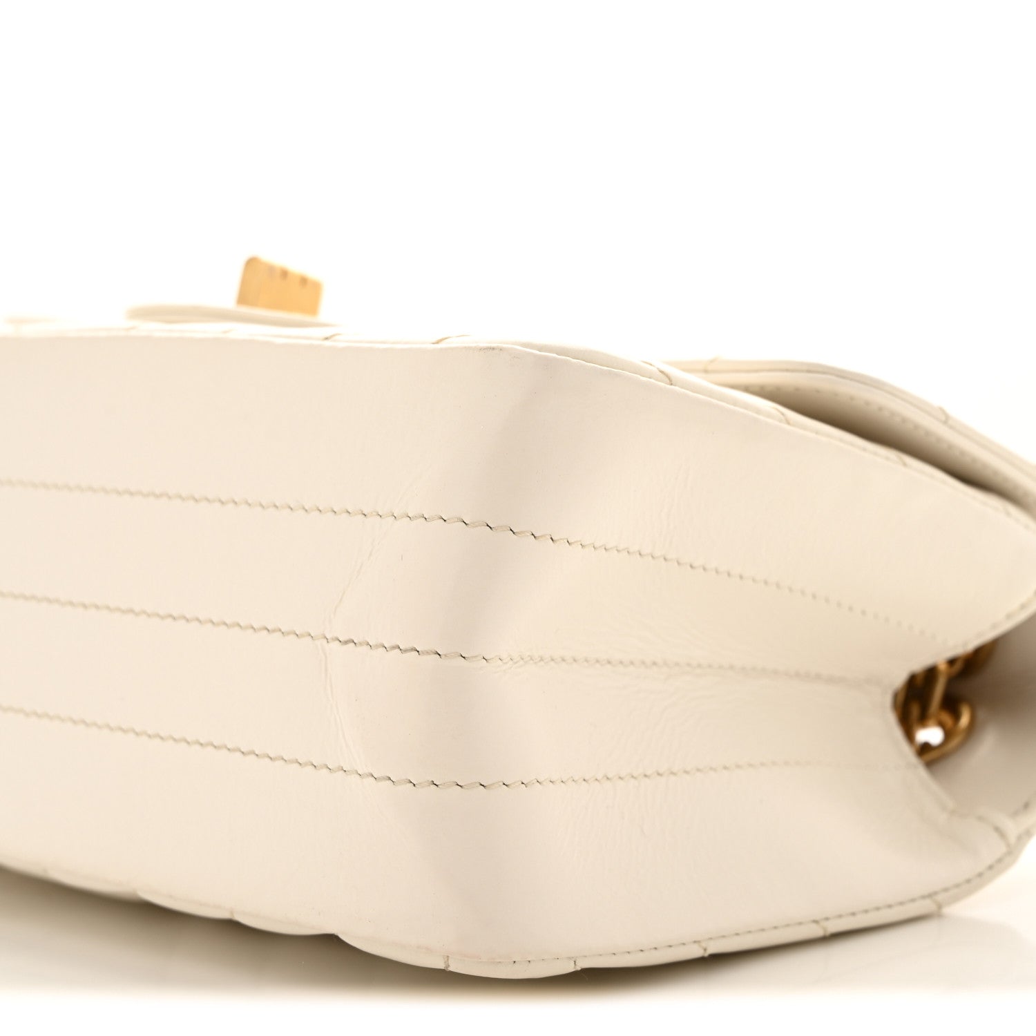 Aged Calfskin Chevron Quilted 2.55 Reissue Mini Flap White