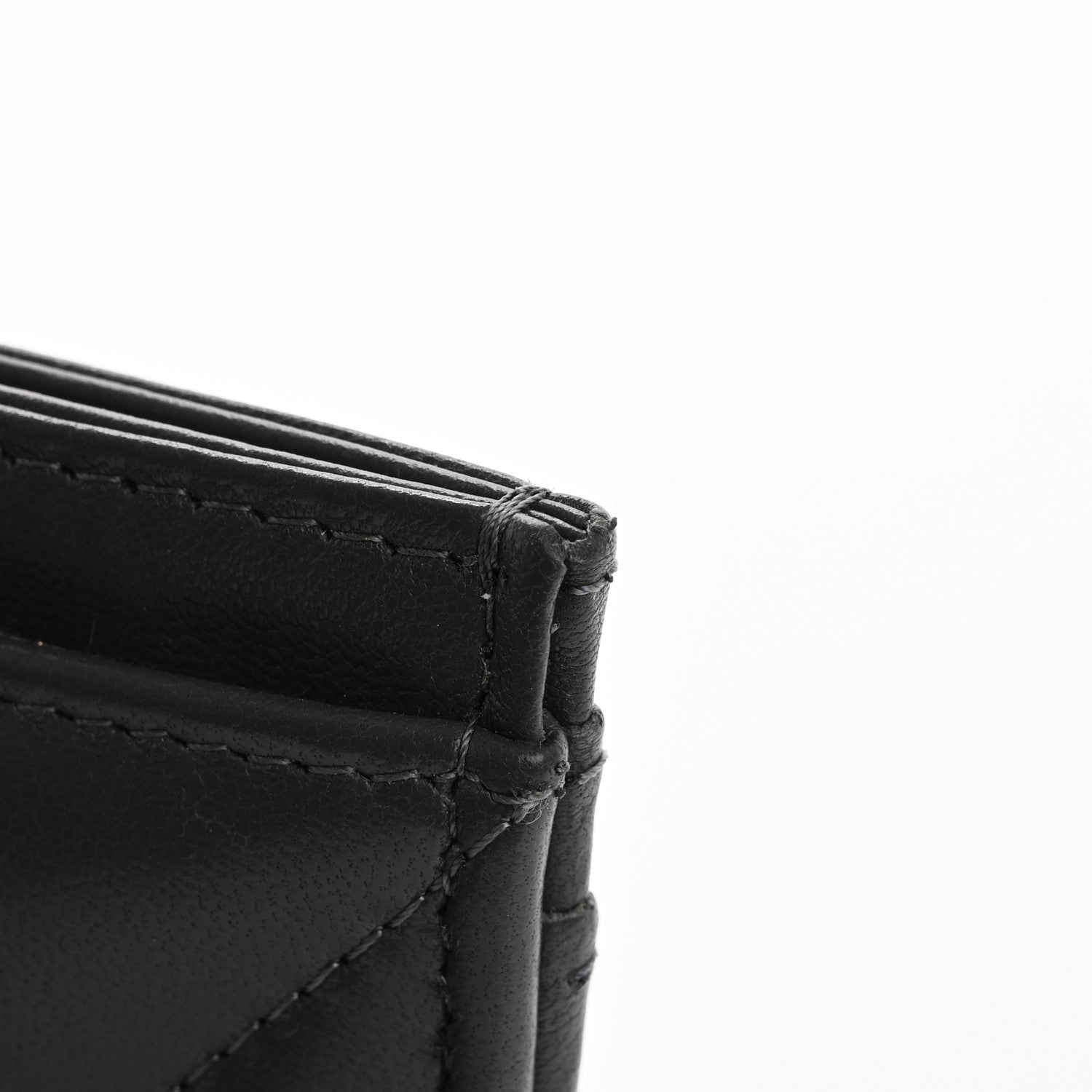 Lambskin Quilted Chanel 19 Card Holder Dark Grey