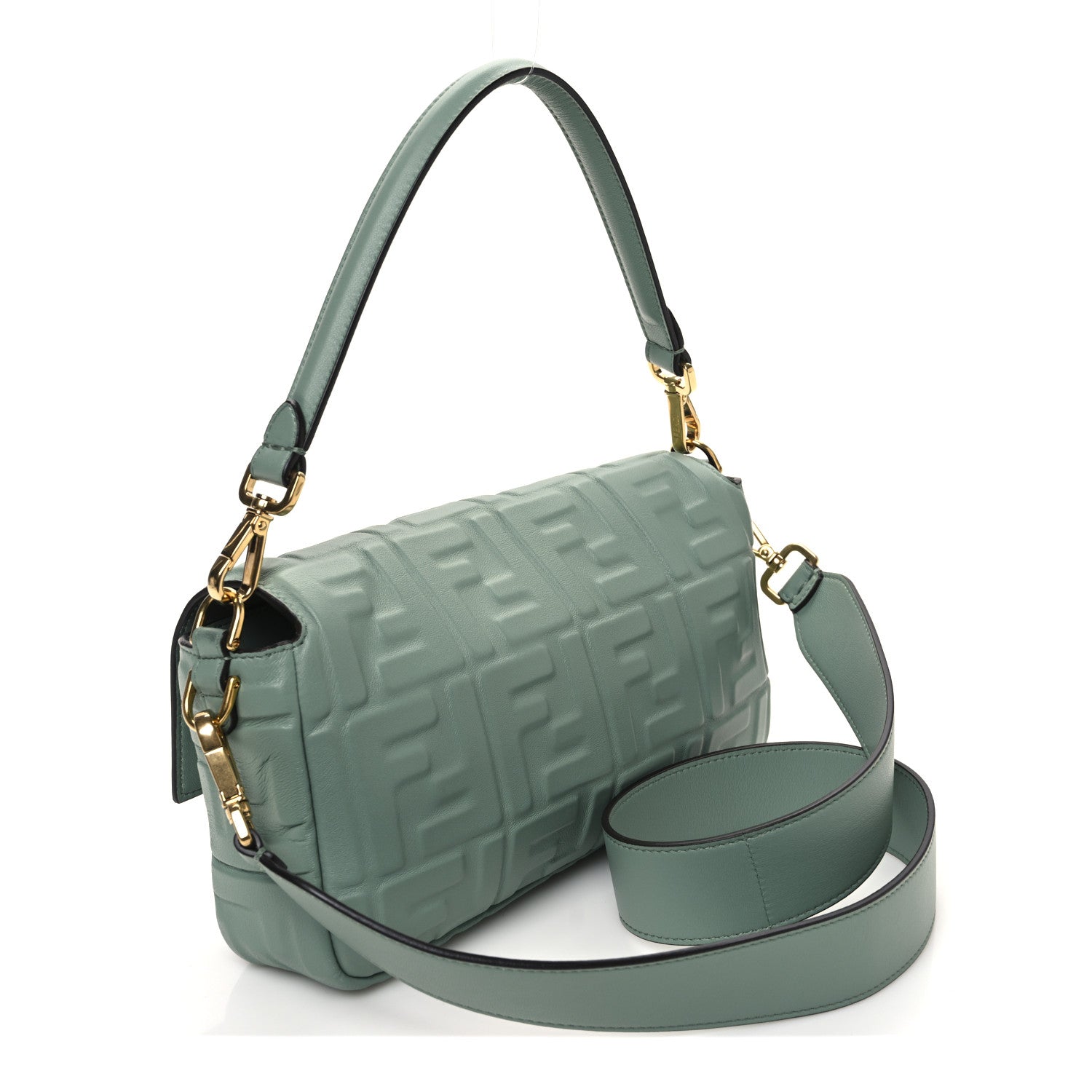 Nappa FF 1974 Embossed Baguette Menta