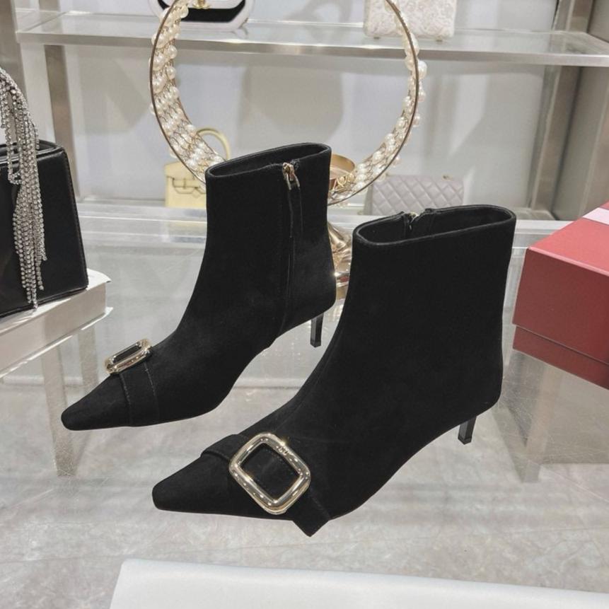Roger Canard Ankle Boot Black Suede