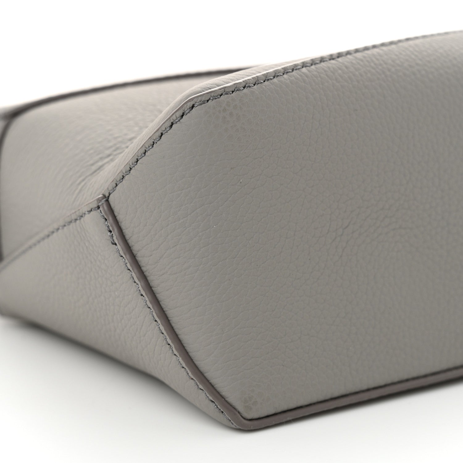 Soft Grained Calfskin Mini Puzzle Edge Bag Pearl Grey