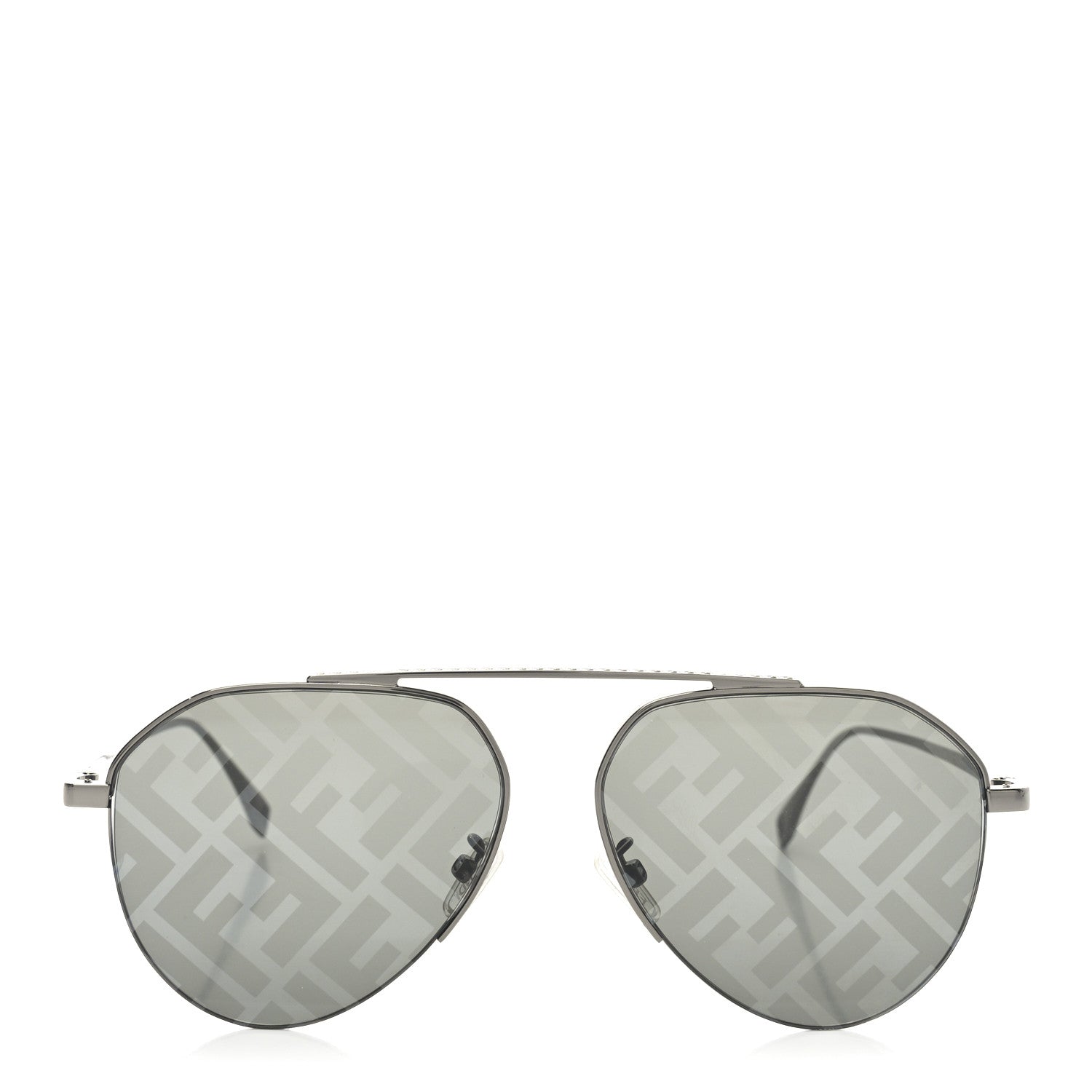 Metal Fendi Travel Geometric Sunglasses FE40061U Gray