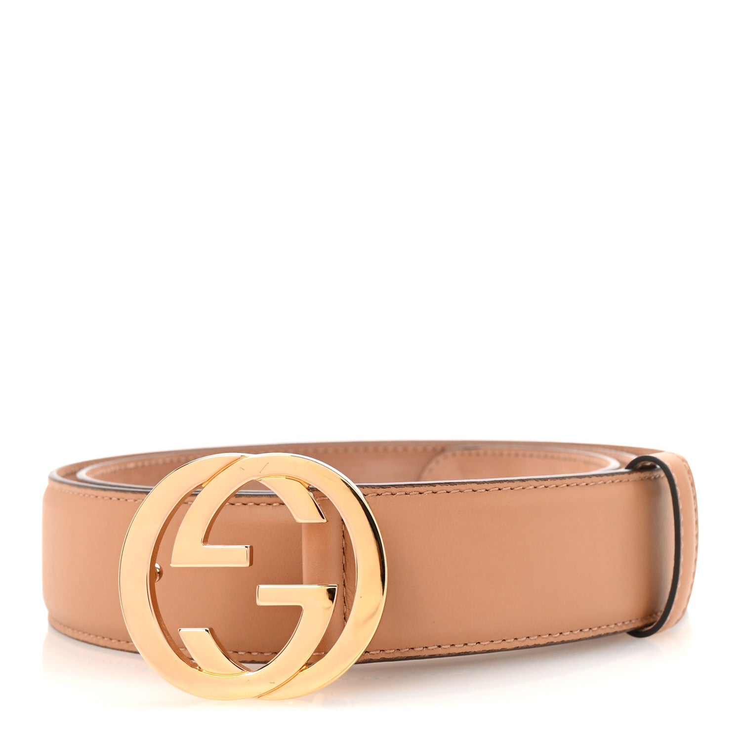 Calfskin Interlocking G 37mm Belt 105 42 Camelia