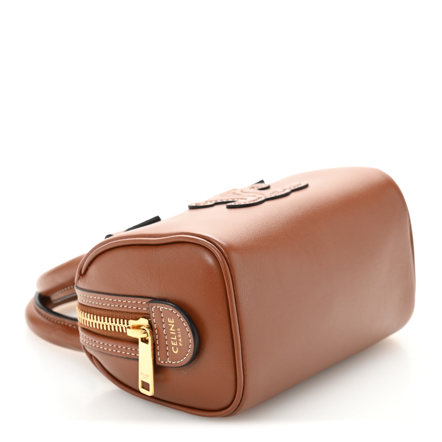 Smooth Calfskin Triomphe Mini Boston Bag Tan
