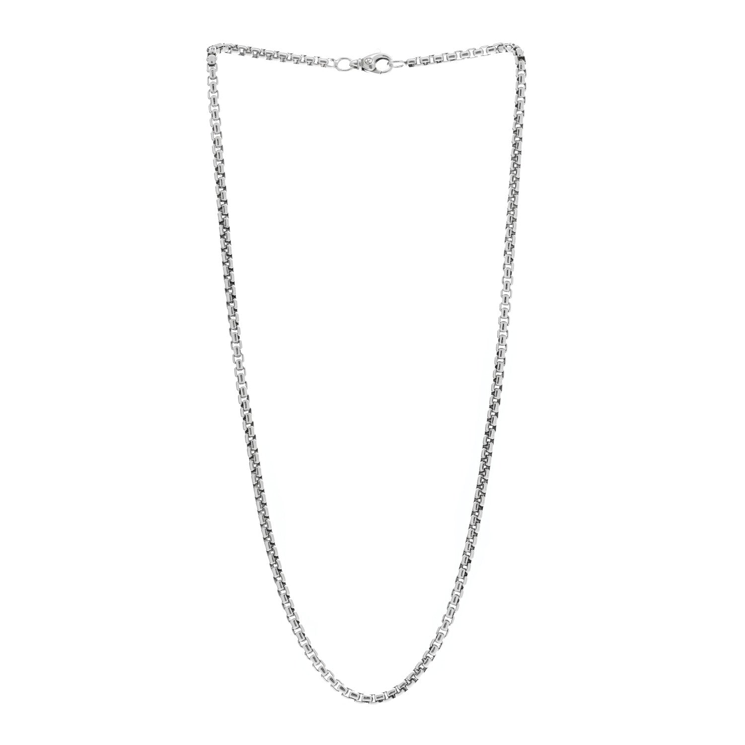 Sterling Silver 3.6mm Box Chain Necklace 20"