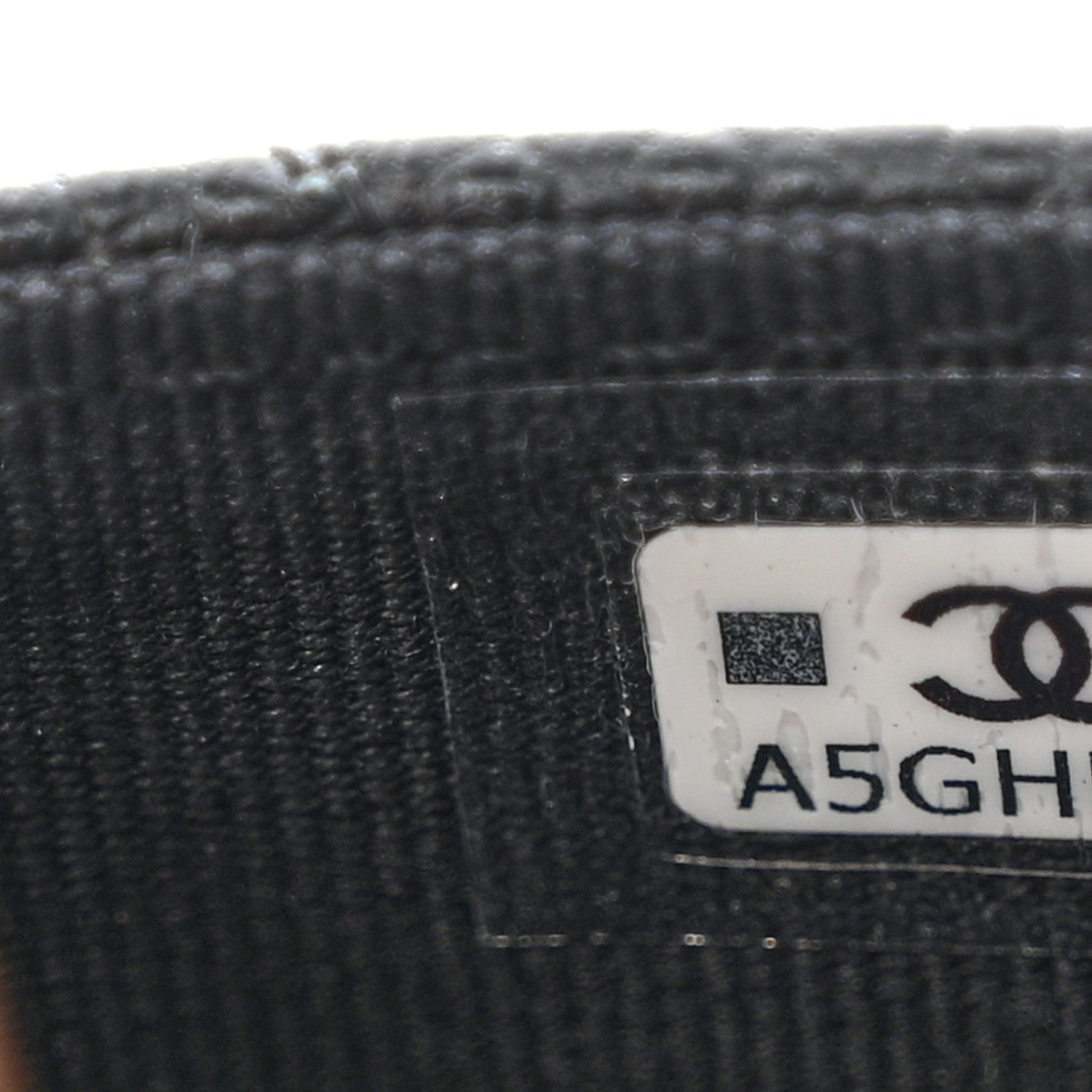 Caviar Quilted Flap Card Holder Wallet Black