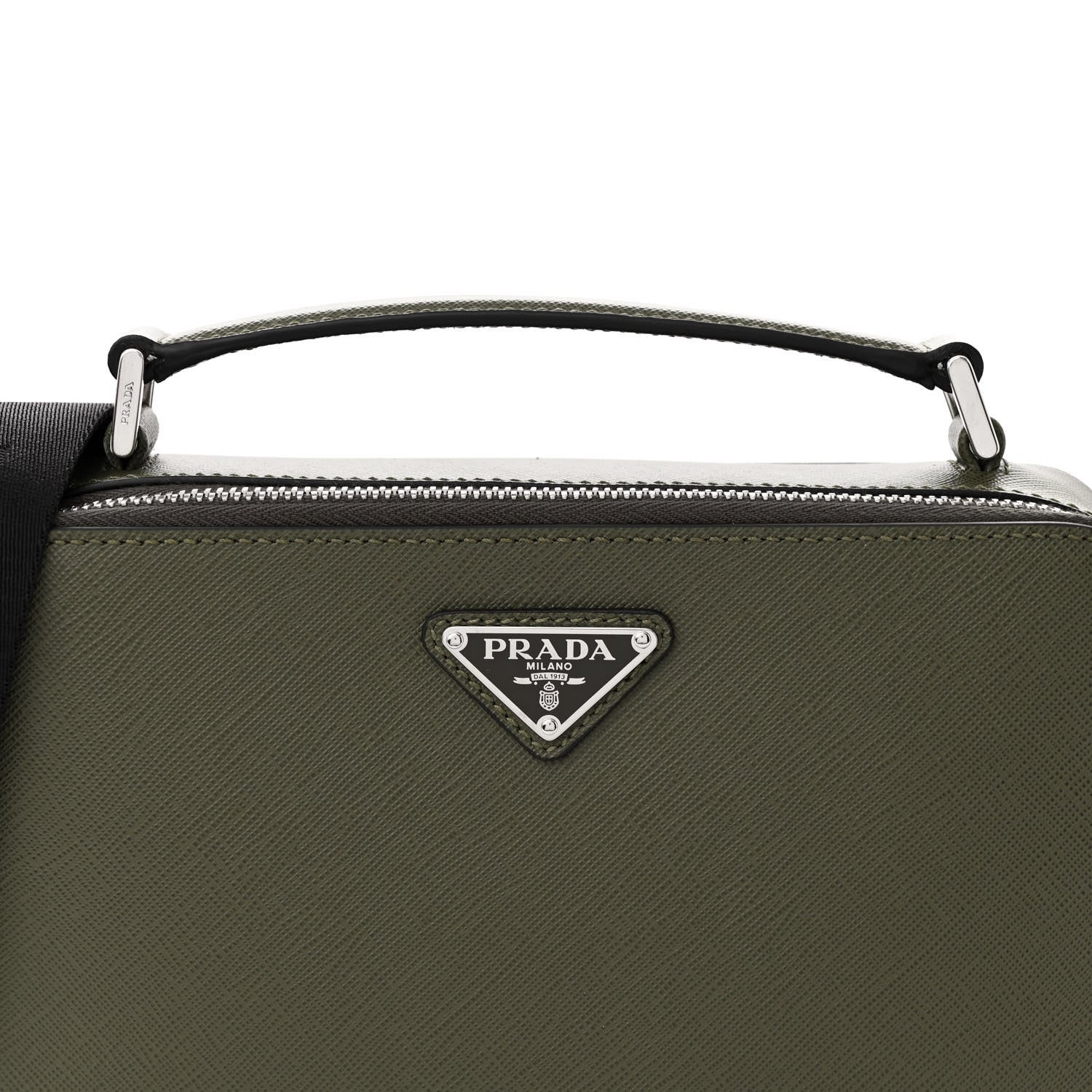 Saffiano Travel Medium Brique Crossbody Bag Loden