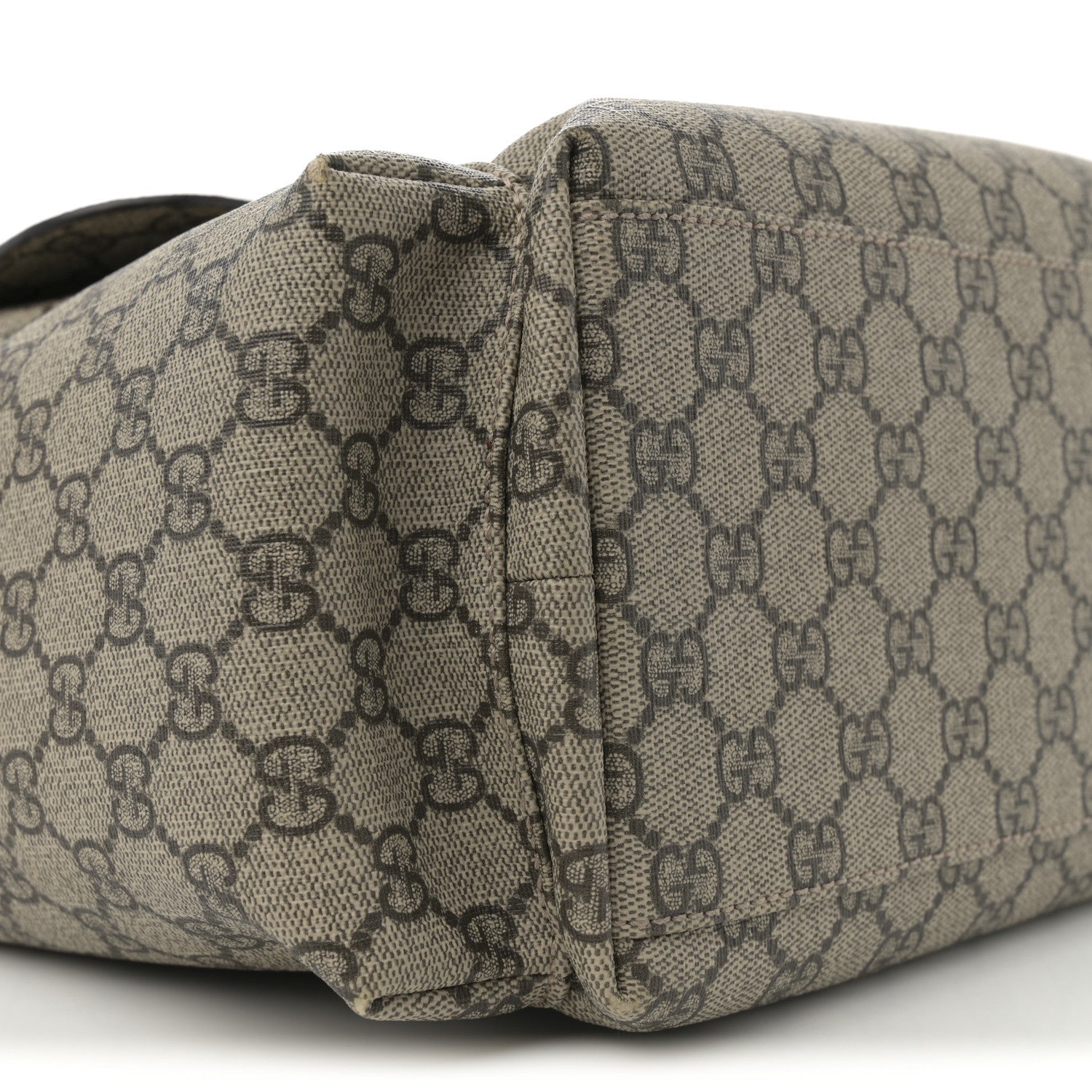 GG Plus Monogram Messenger Diaper Bag Dark Brown