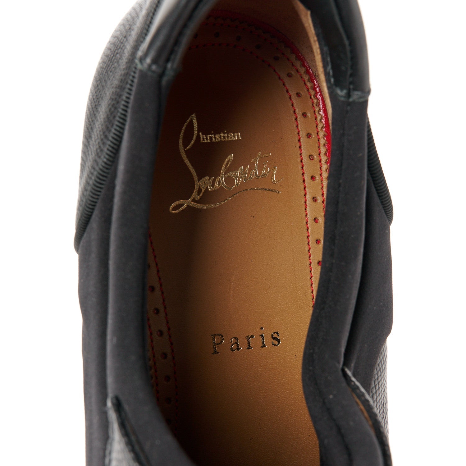 Smooth Textured Calfskin Neoprene Mika Sky Mens Flats 40 Black