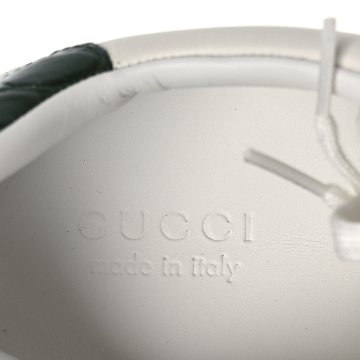 Ultralight Plume Calfskin Web Mens New Ace Sneakers 9 Green Ace