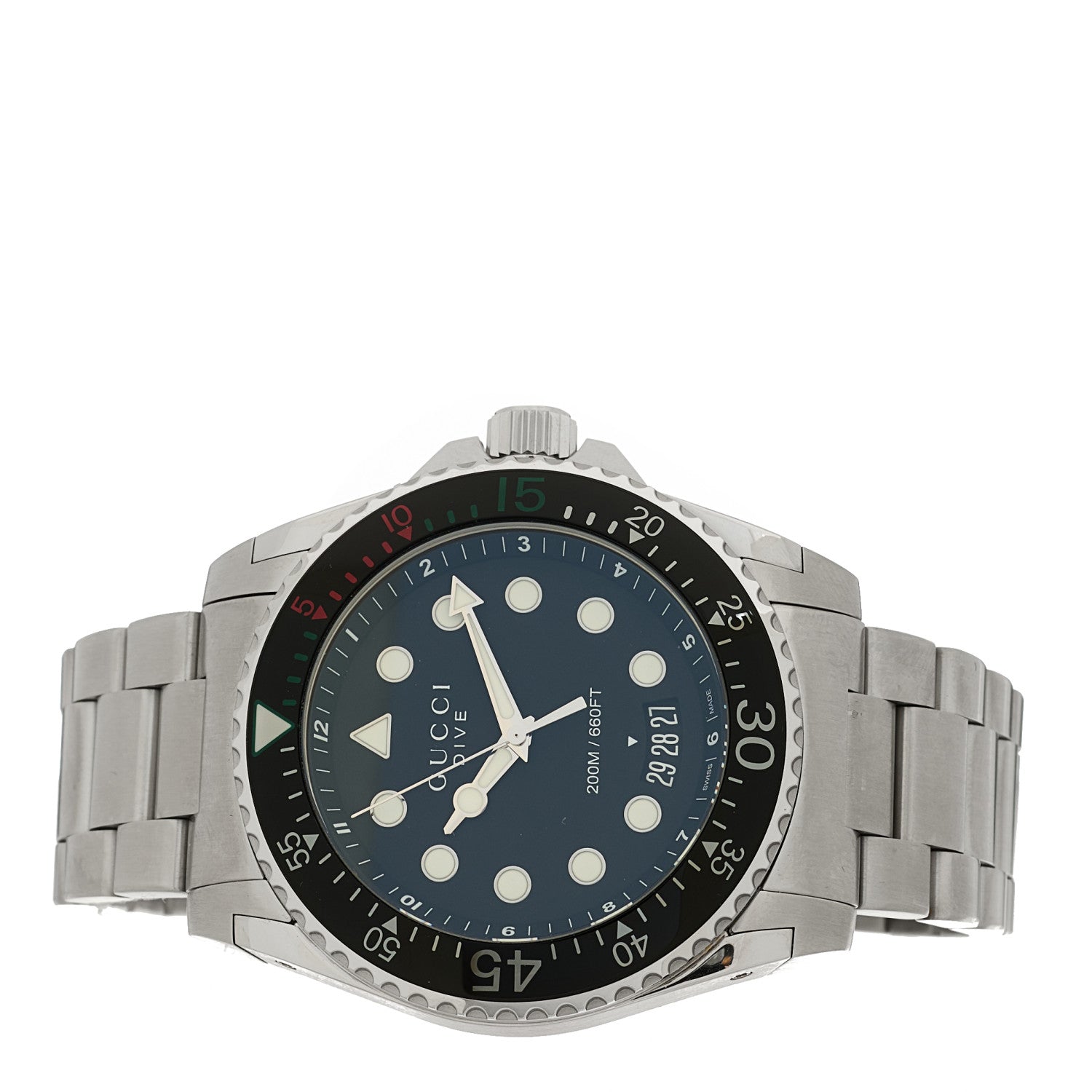 Stainless Steel 45mm Dive Quartz Watch Black