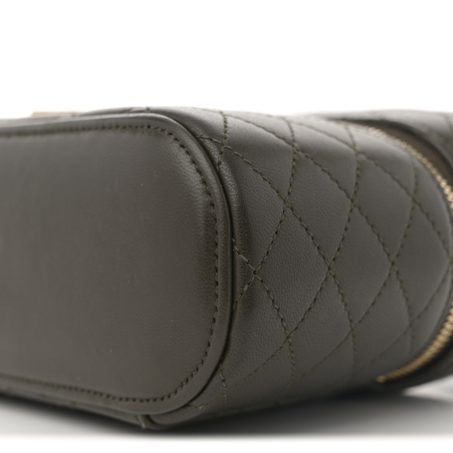 Lambskin Quilted Mini Gaby Vanity Case Light Musk