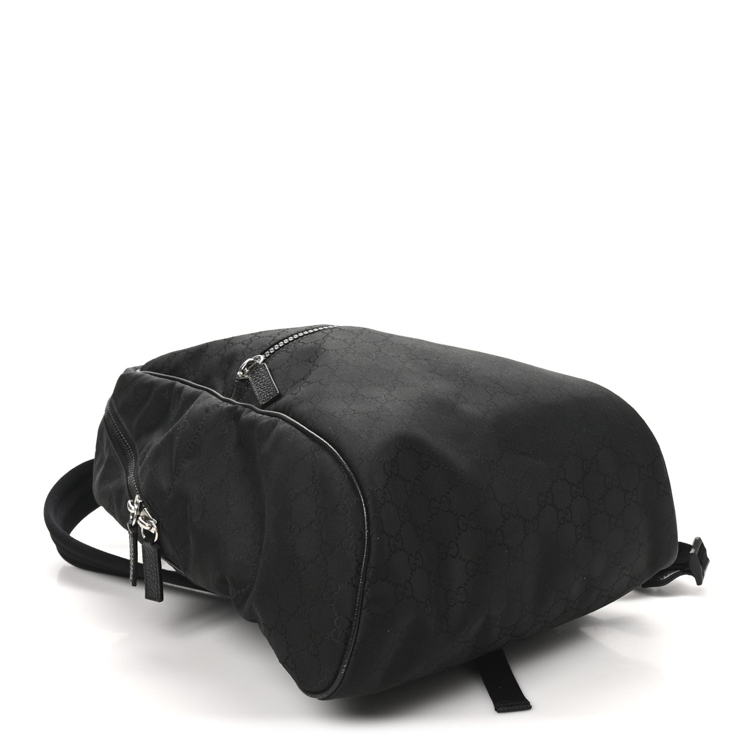 Nylon Monogram Slim Backpack Black