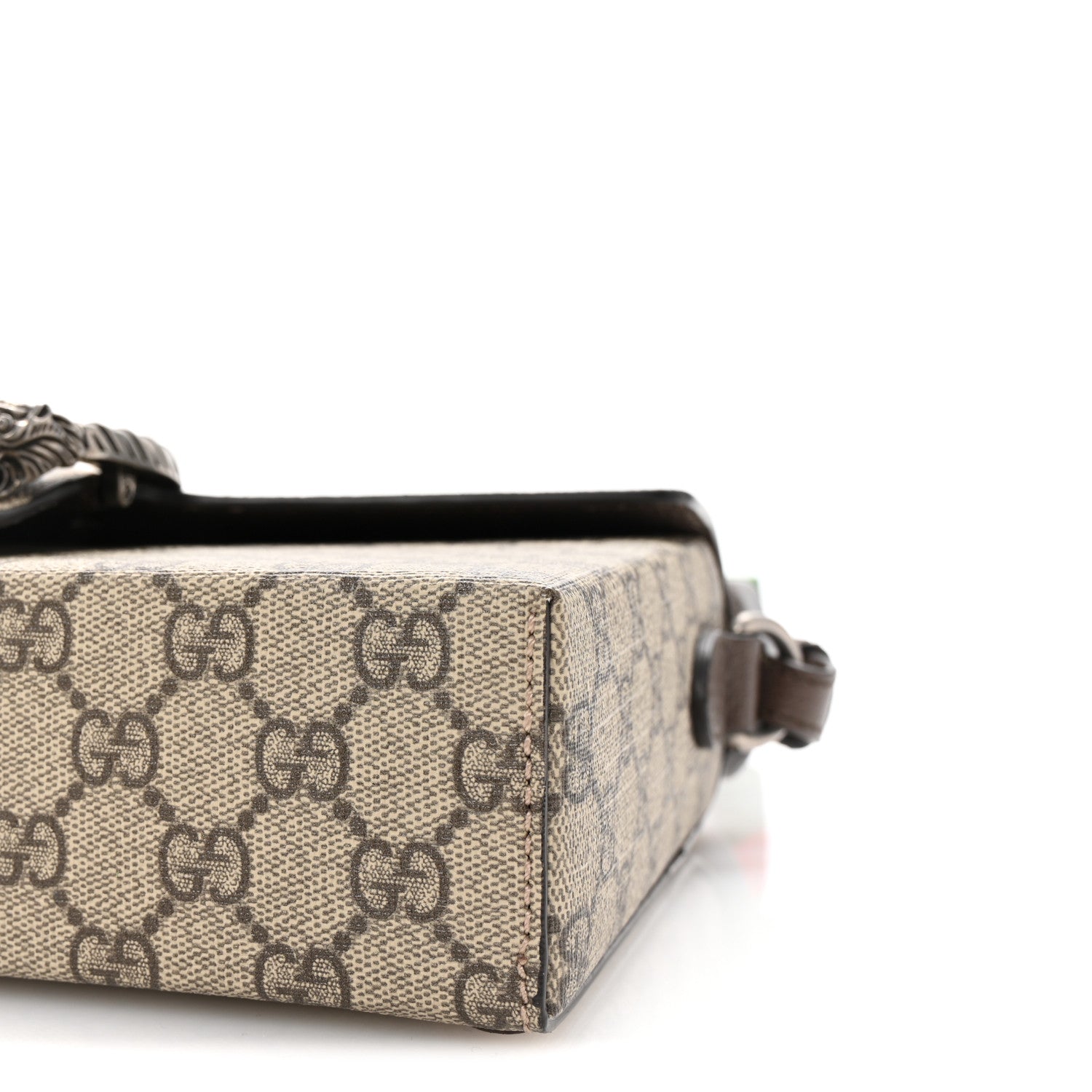 GG Supreme Monogram Web Medium Dionysus Messenger Brown