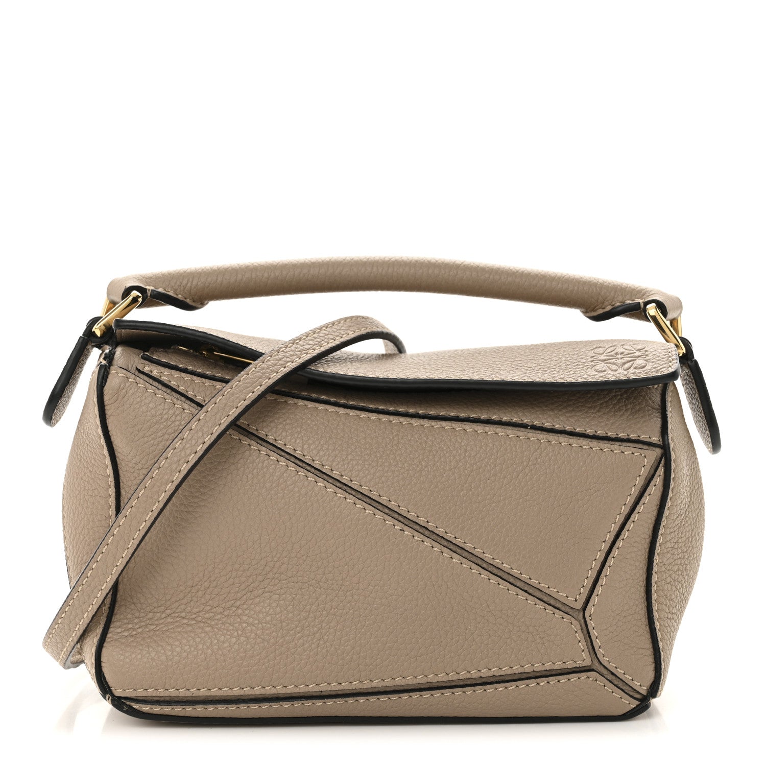 Calfskin Mini Puzzle Bag Sand