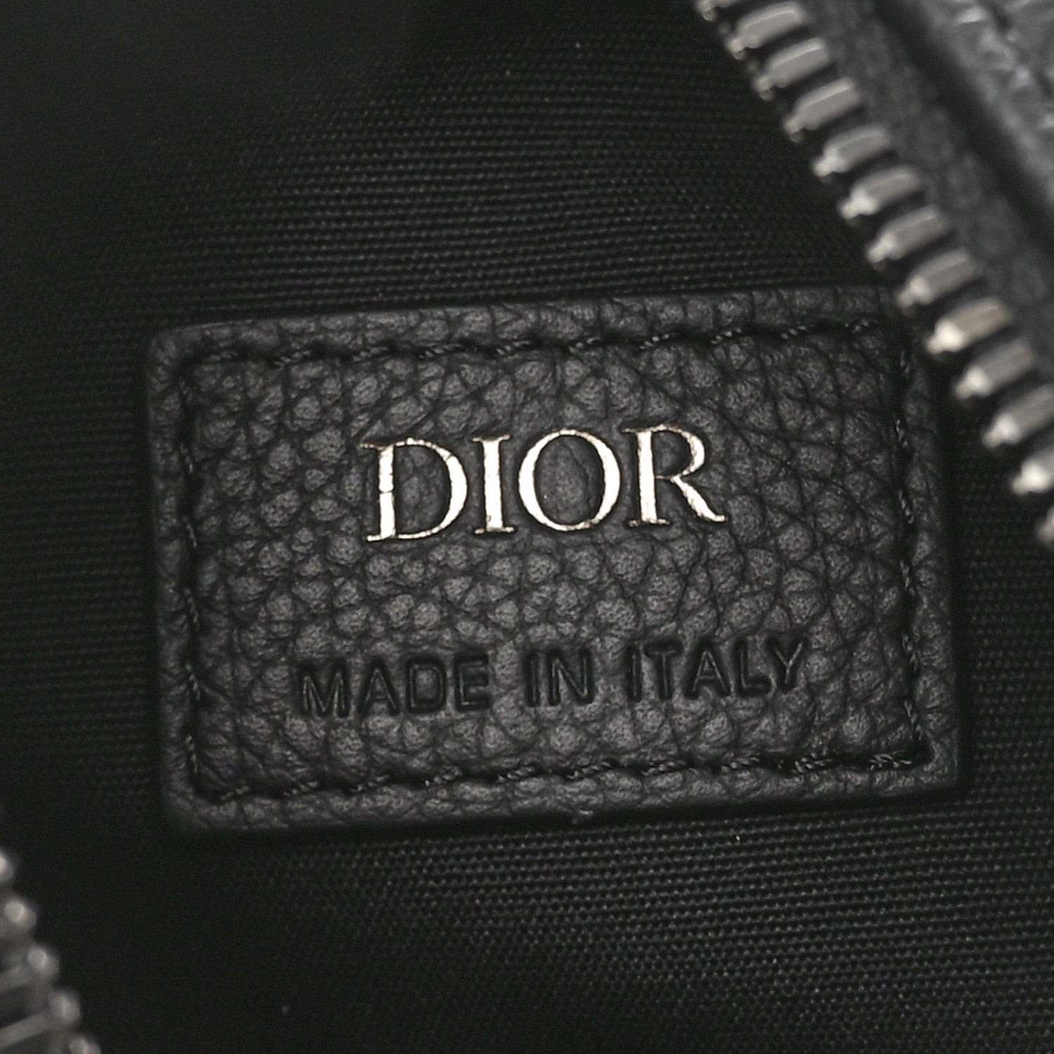 Grained Calfskin Oblique Scarab Sling Bag Blue Black