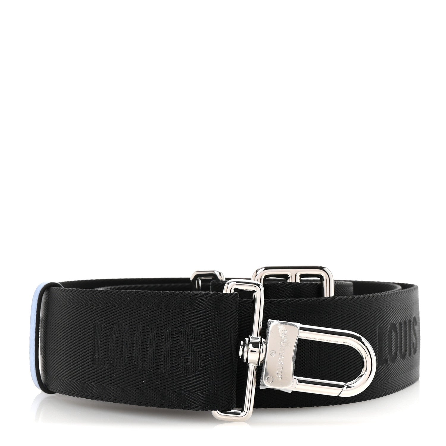 Nylon Alpha Messenger Strap Black Sky Blue