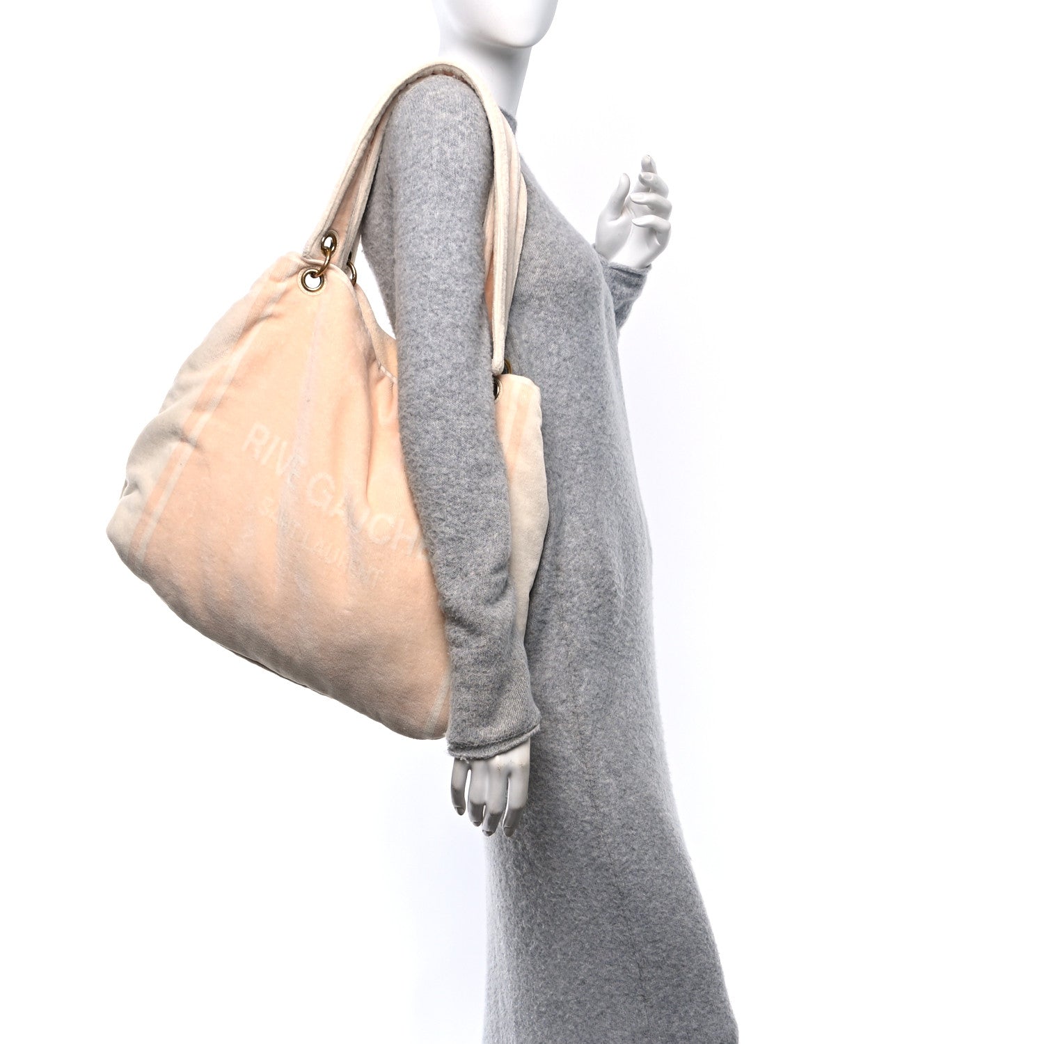 Terrycloth Rive Gauche Towel Tote Beige