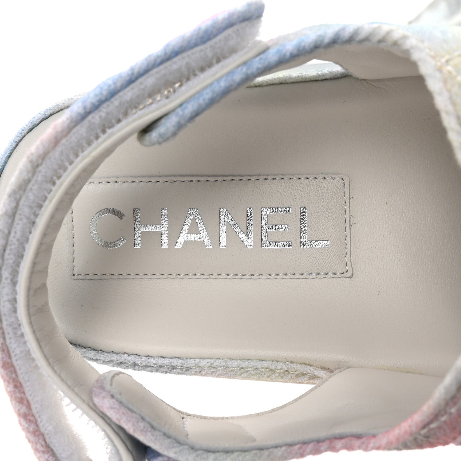 Printed Fabric Quilted Dad Sandals 38 Green Pink Blue