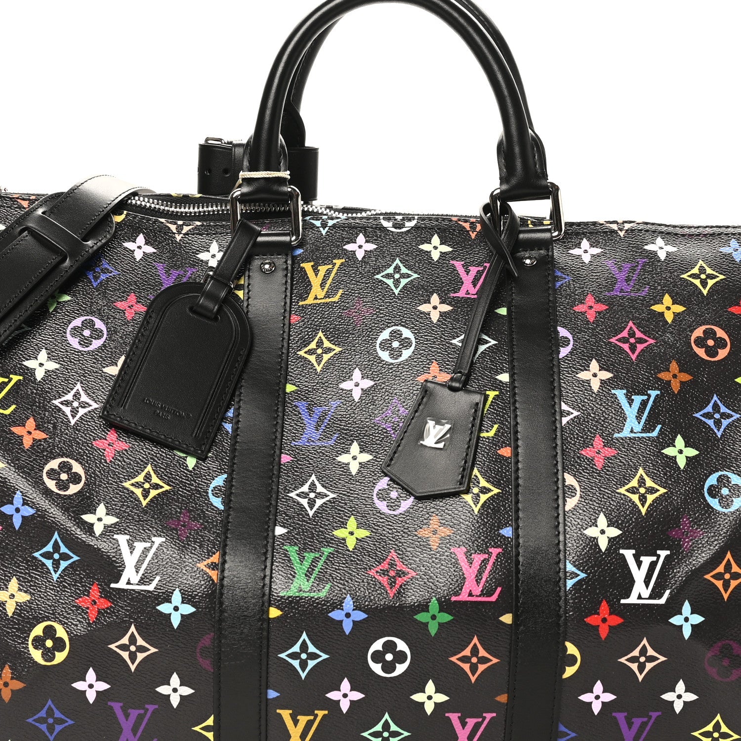 LV X TM Monogram Multicolor Keepall Bandouliere 50 Black