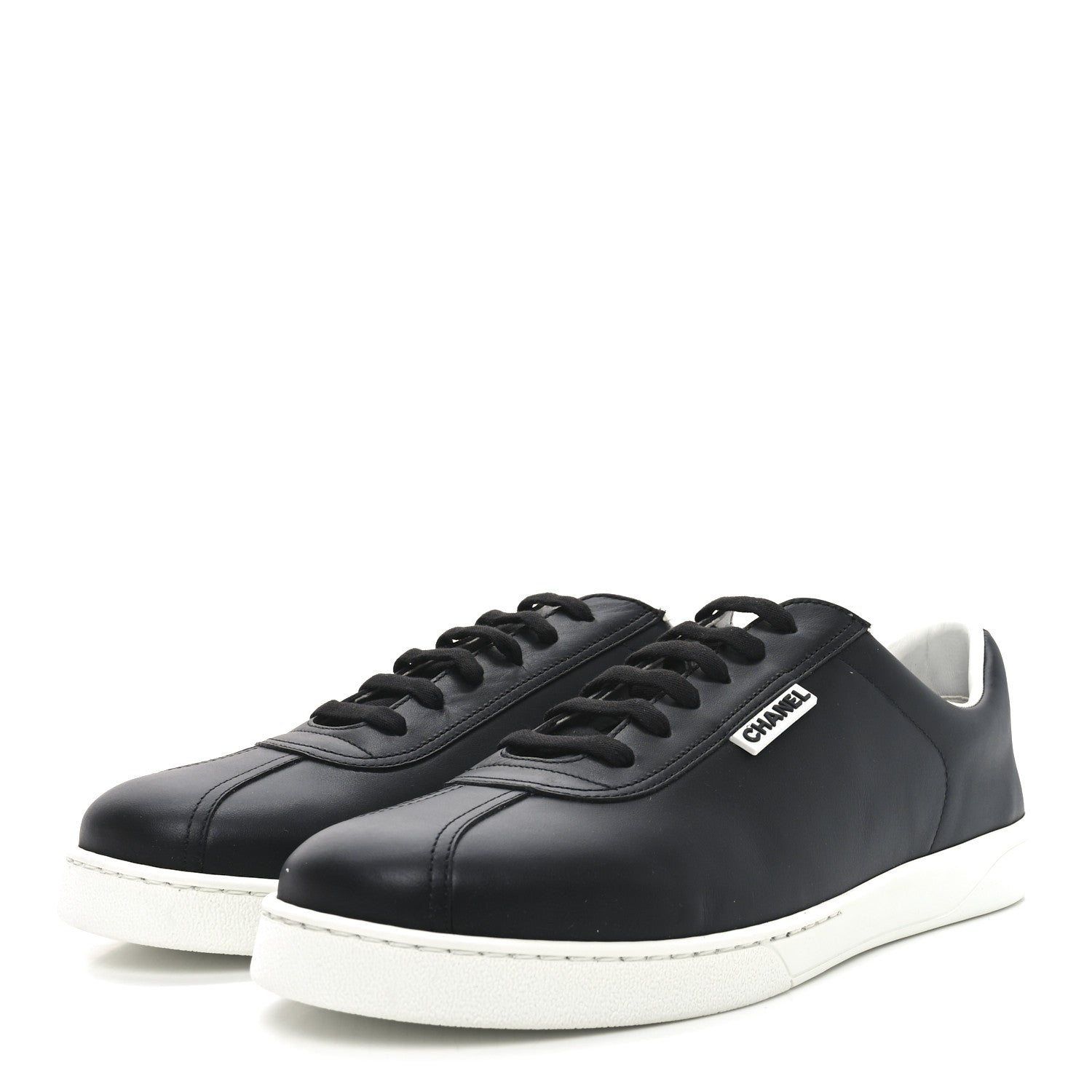 Calfskin Tennis CC Mens Sneakers 44 Black