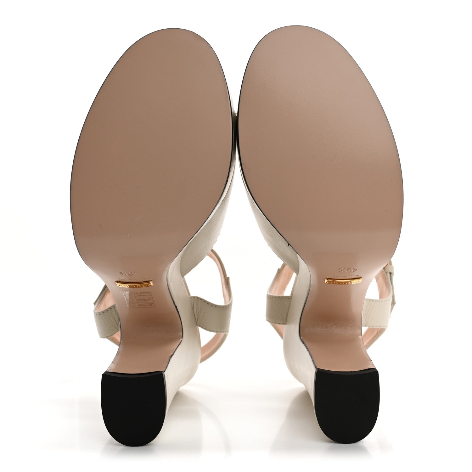 Nappa Charlotte Horsebit 40/135mm Platform Sandals 40.5 Mystic White