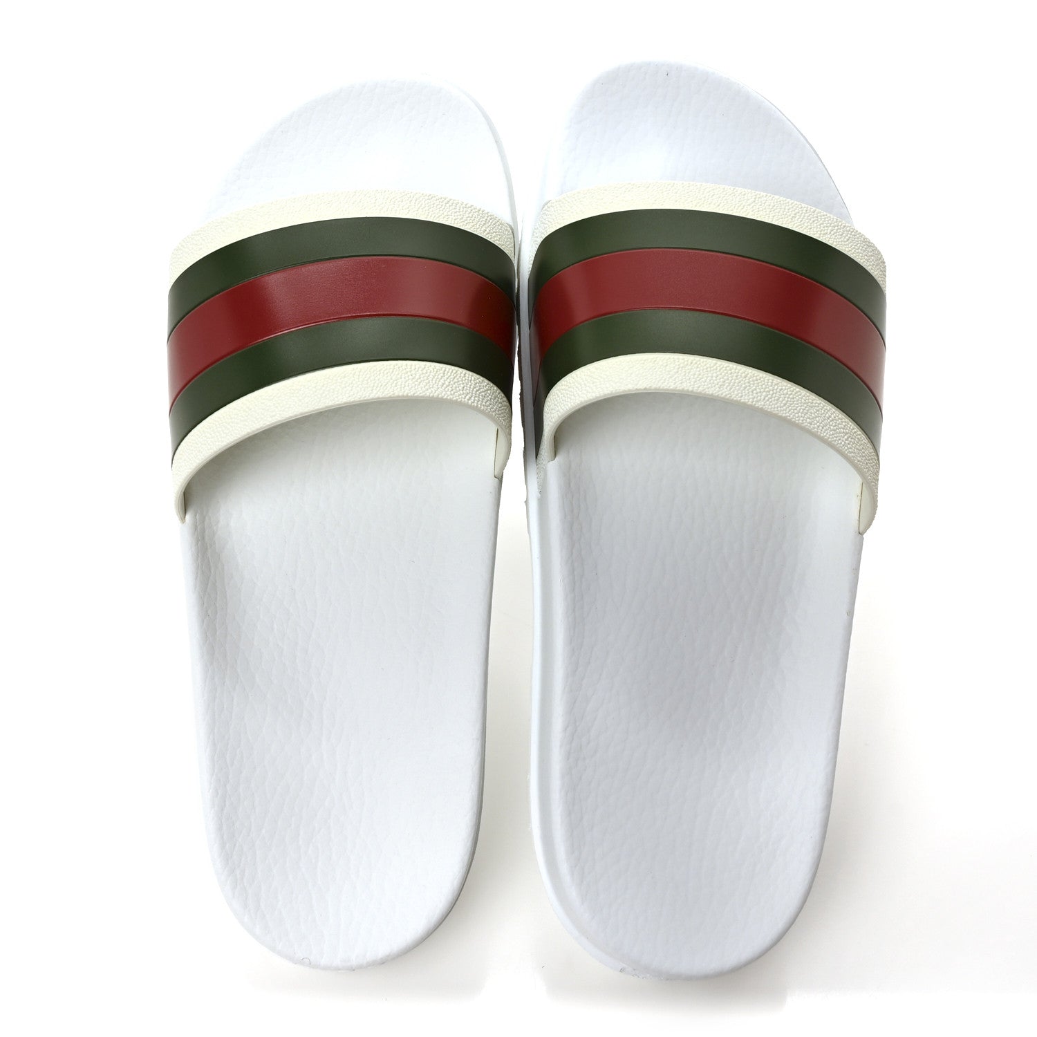 Rubber Web Mens Lug Sole Slide Sandals 8 Great White Vert Red