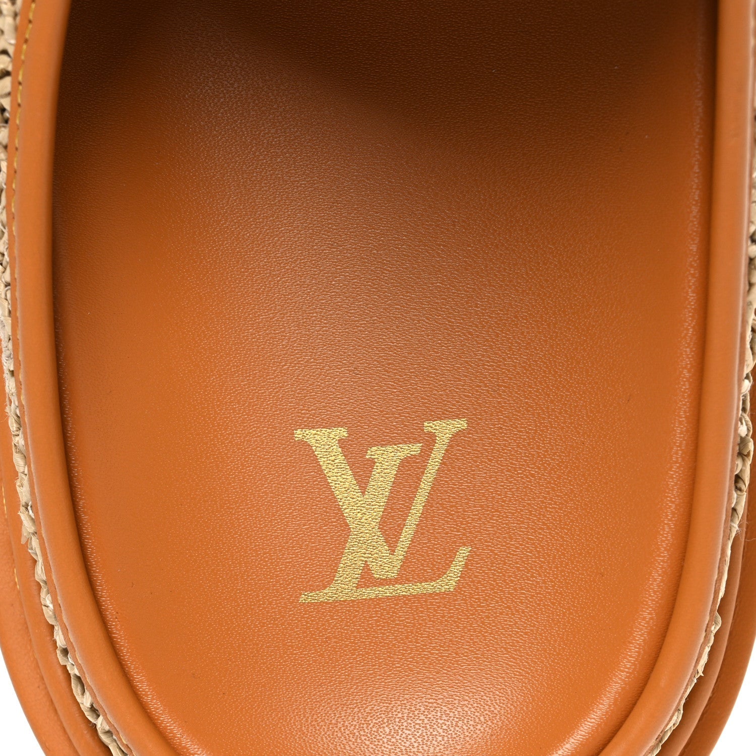 Raffia LV Easy Mens Mule 9.5 Beige