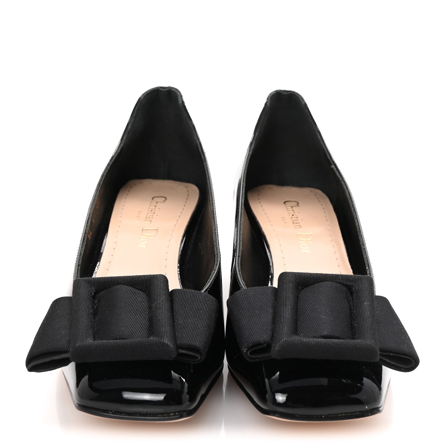 Patent Grosgrain Bow Idylle 35mm Pumps 36 Black