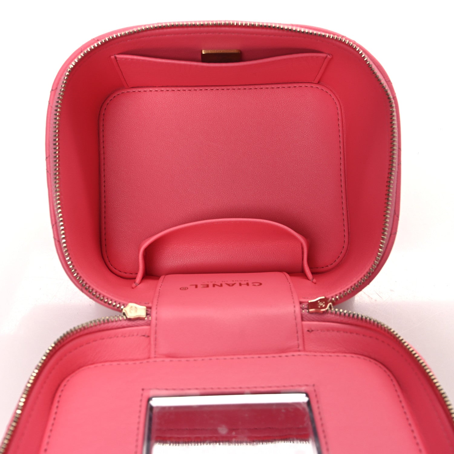 Lambskin Quilted Small CC Vanity Case Pink
