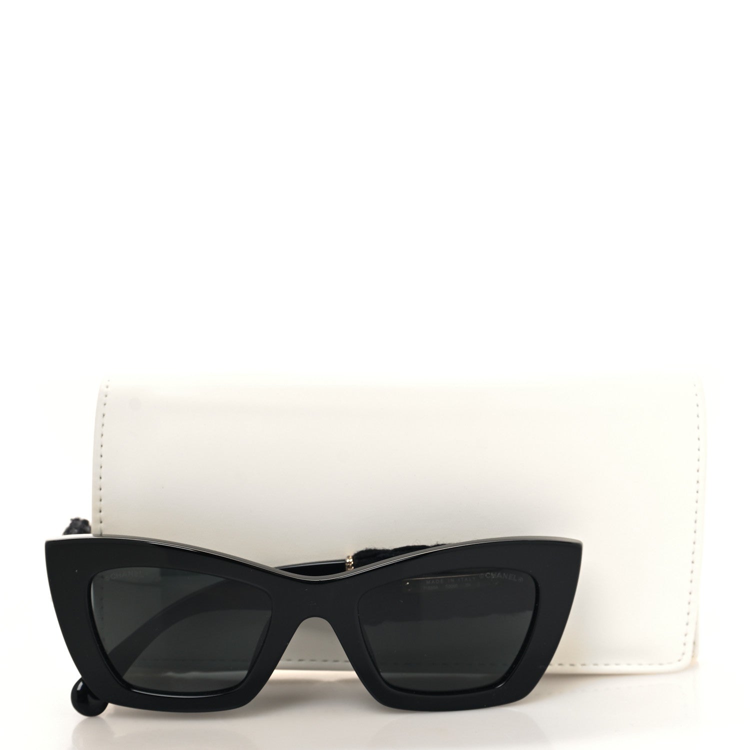 Acetate Tweed CC Cat Eye Sunglasses 71550A Black