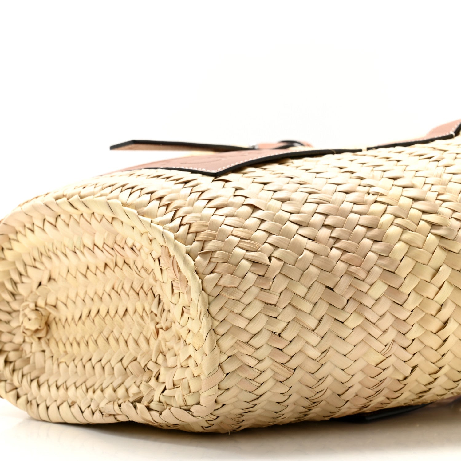 Raffia Basket Tote Bag Natural Tan