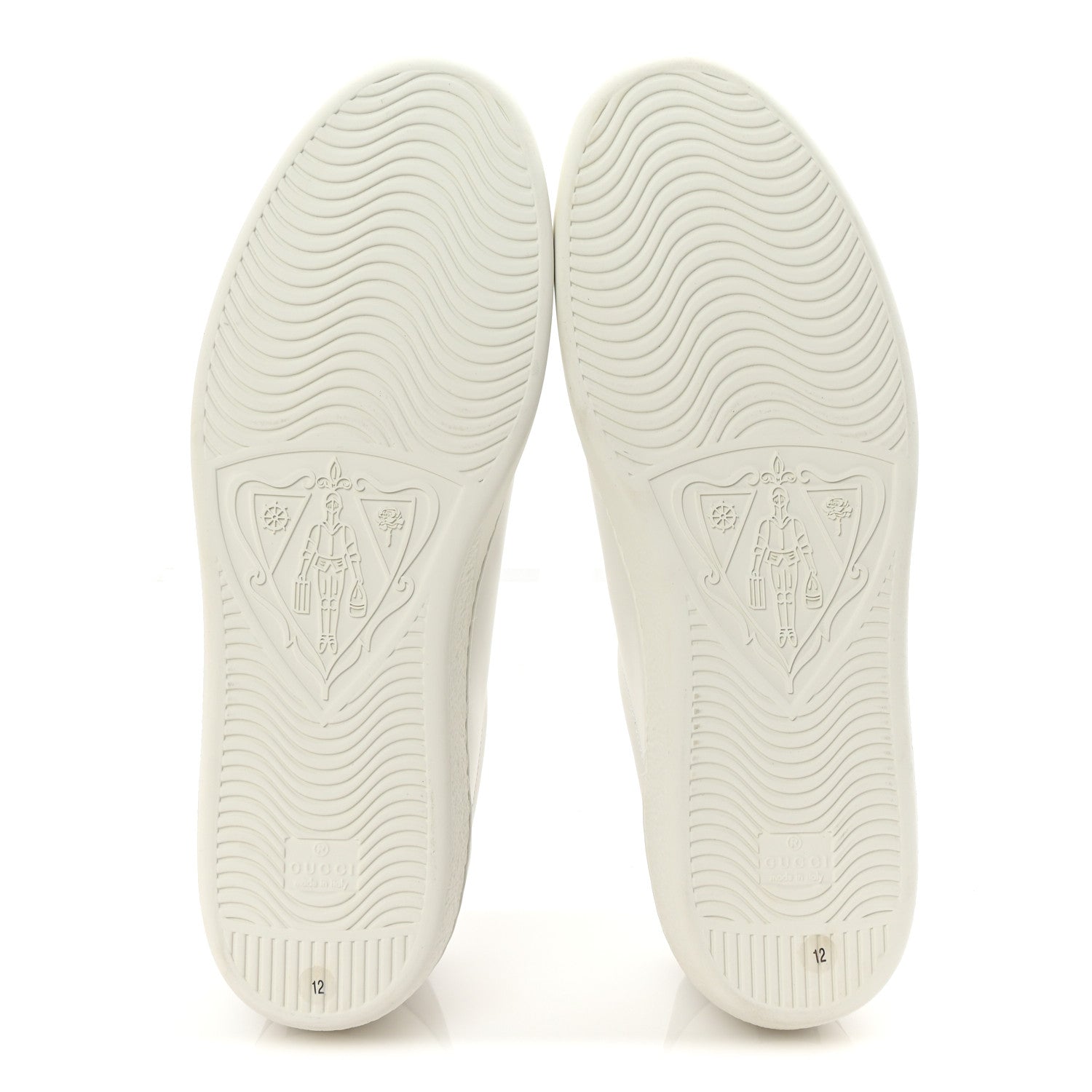 Calfskin Interlocking G Perforated Mens Ace Sneakers 12 White Grey Sky