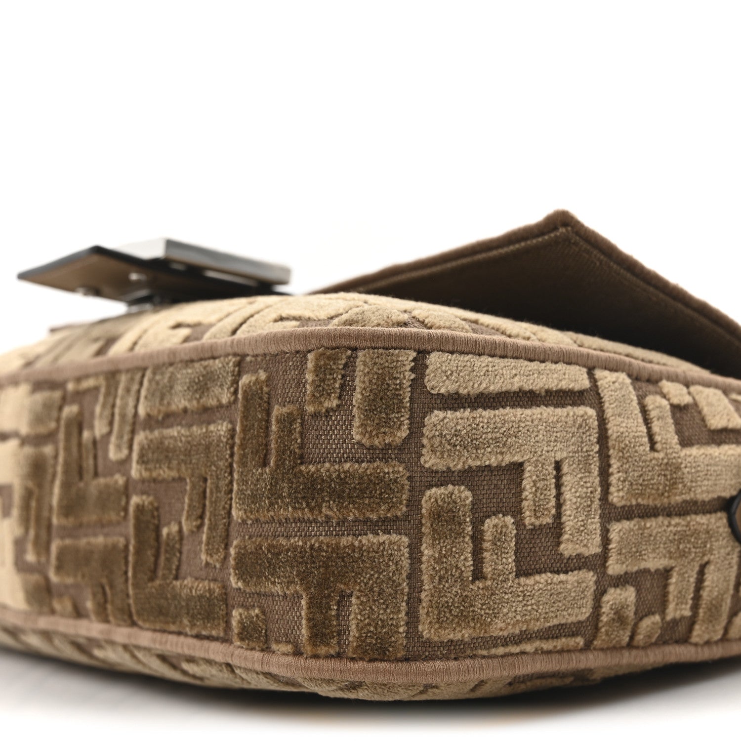 Velvet Jacquard Crystal FF Baguette Cappuccino