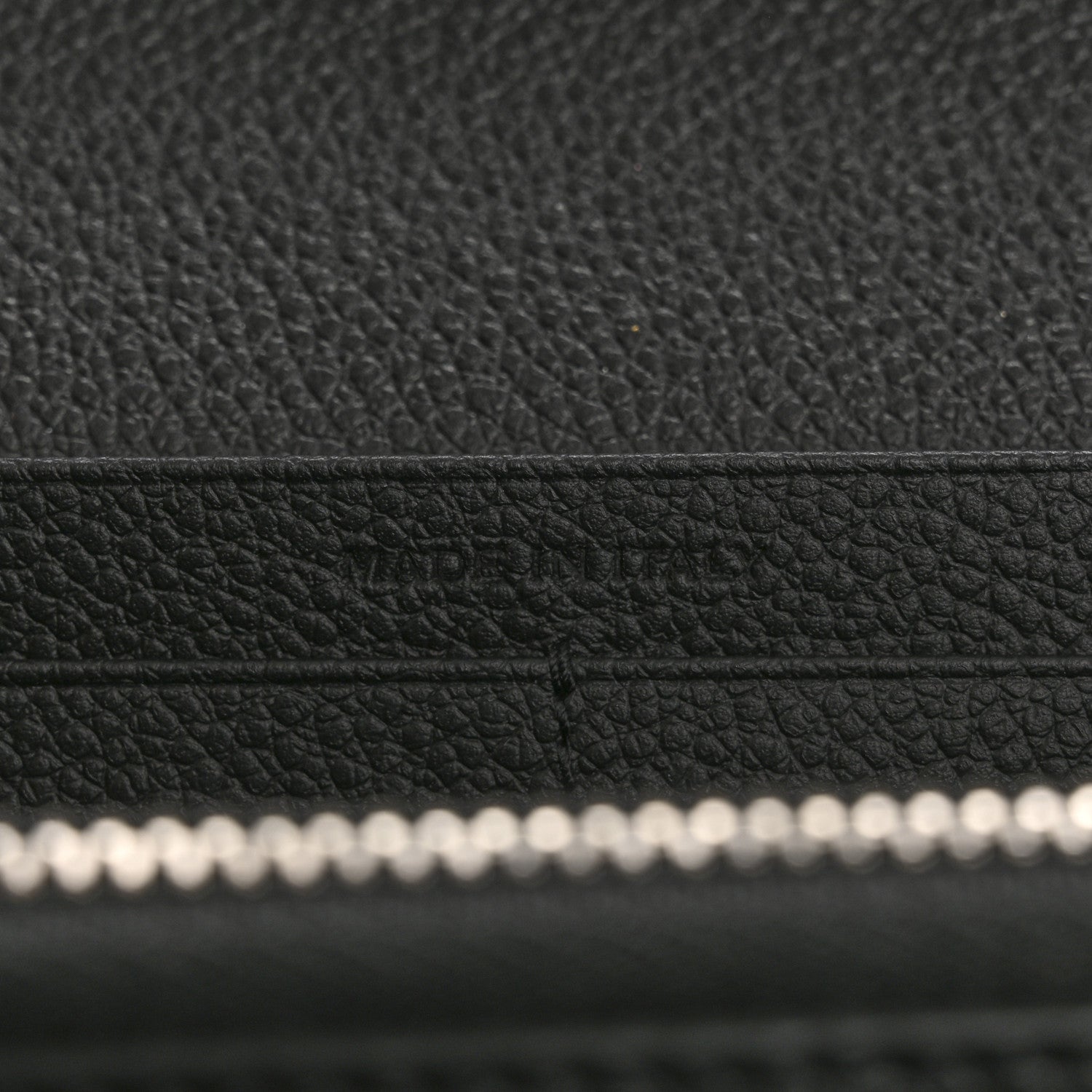 Grained Calfskin Rive Gauche Classic Large Wallet Black