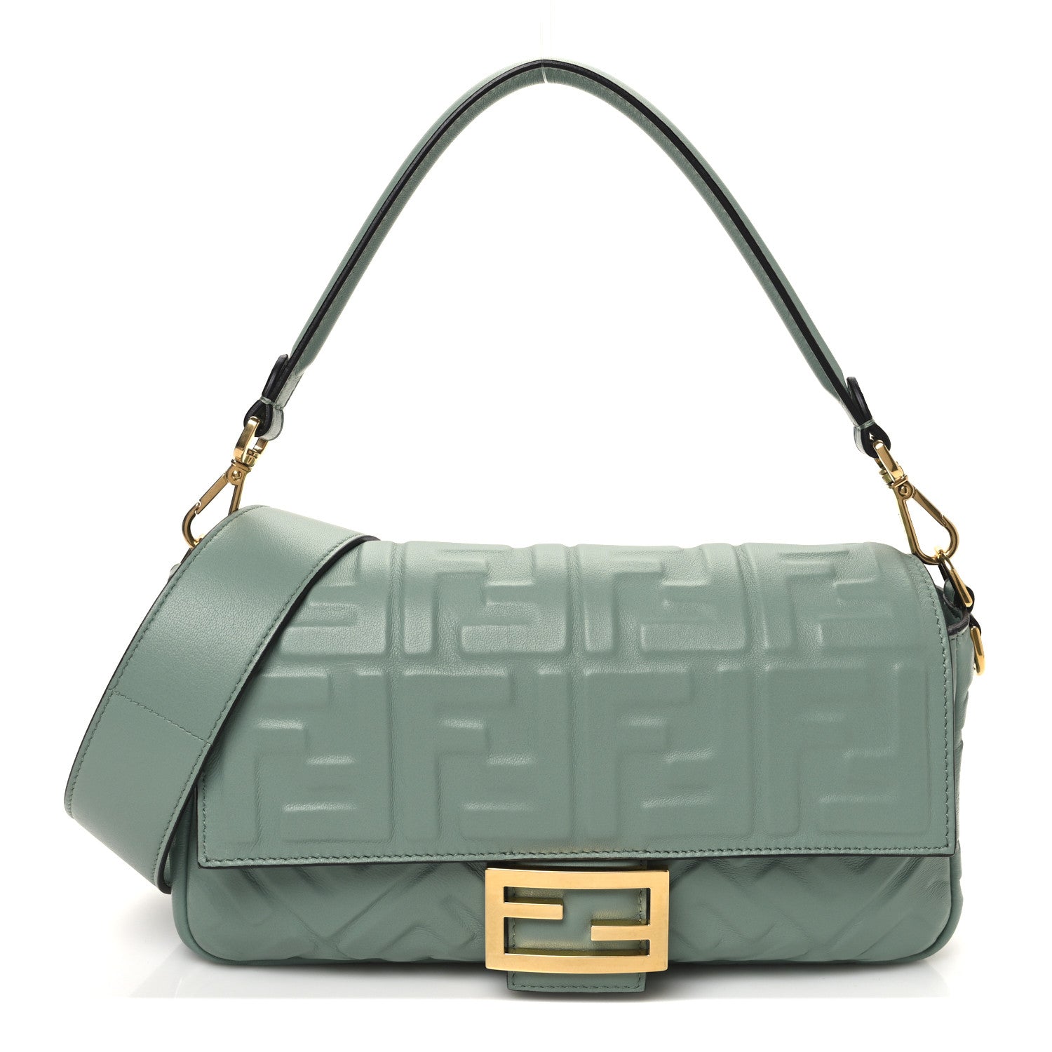Nappa FF 1974 Embossed Baguette Menta