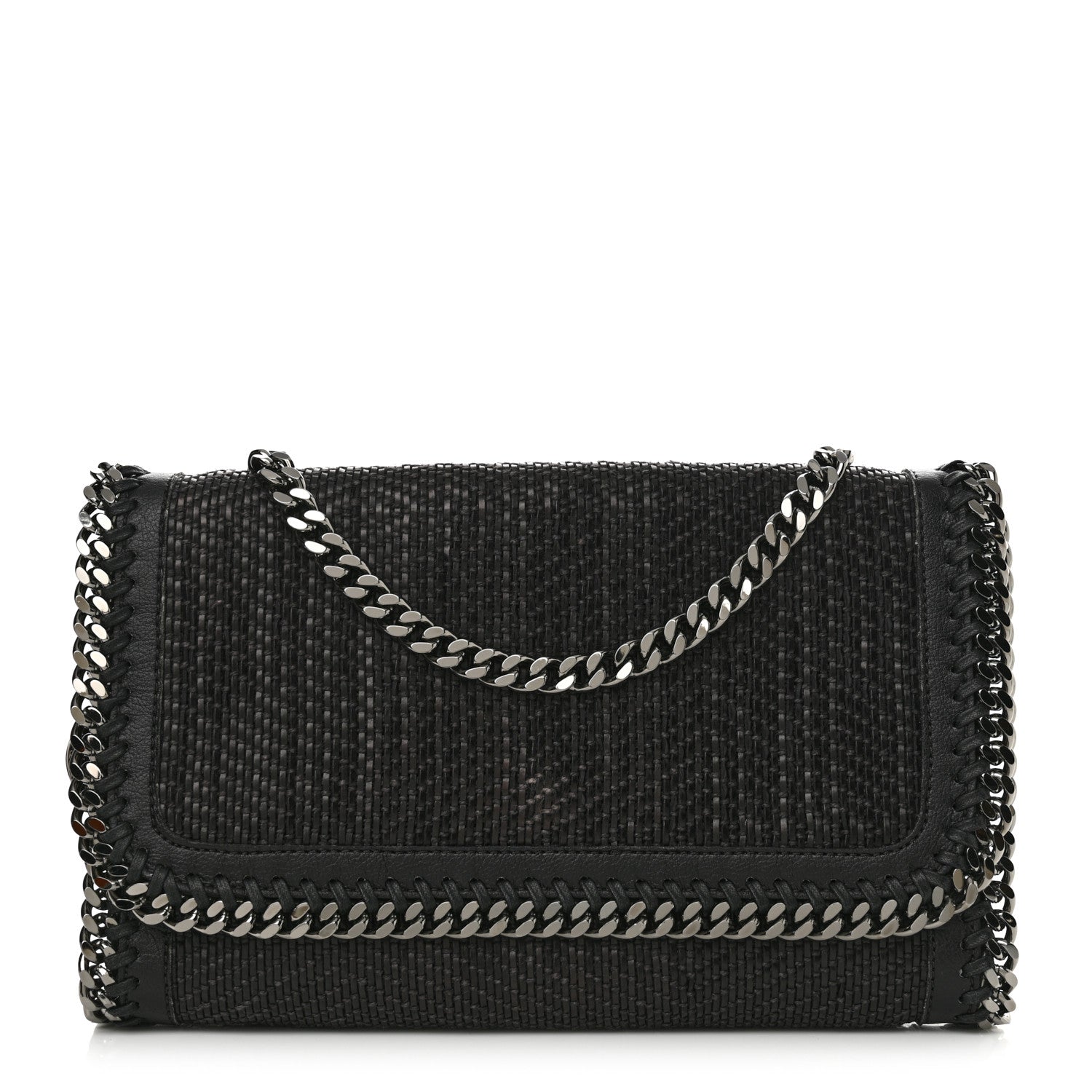 Braided Falabella Clutch Black
