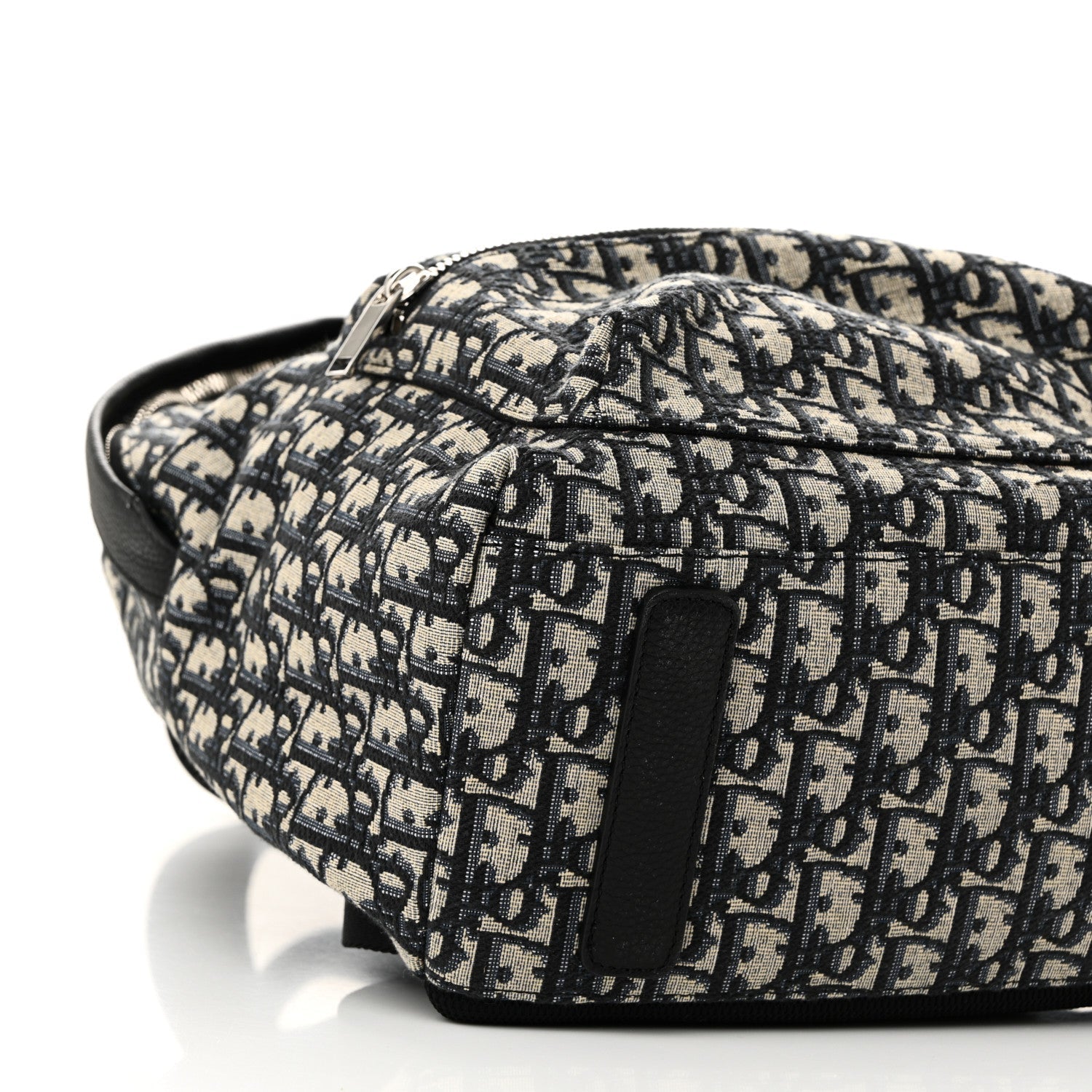 Oblique Calfskin Rider Backpack Beige Black