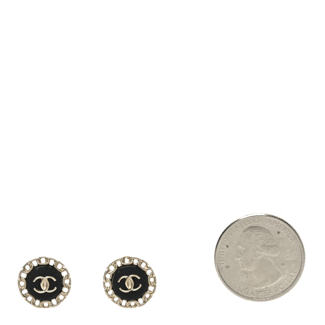 CC Chain Earrings Golden Black