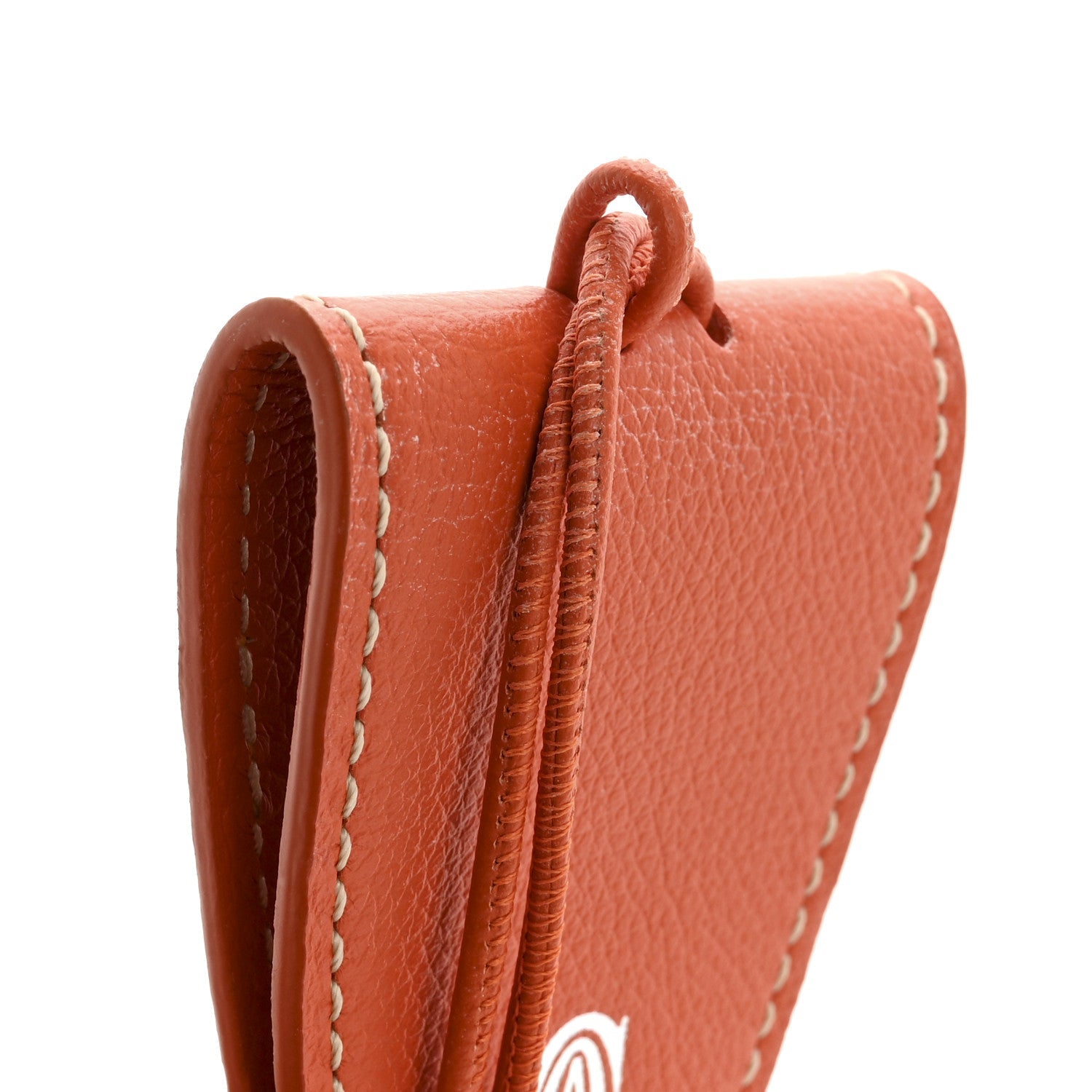 Calfskin Bag Clip Orange