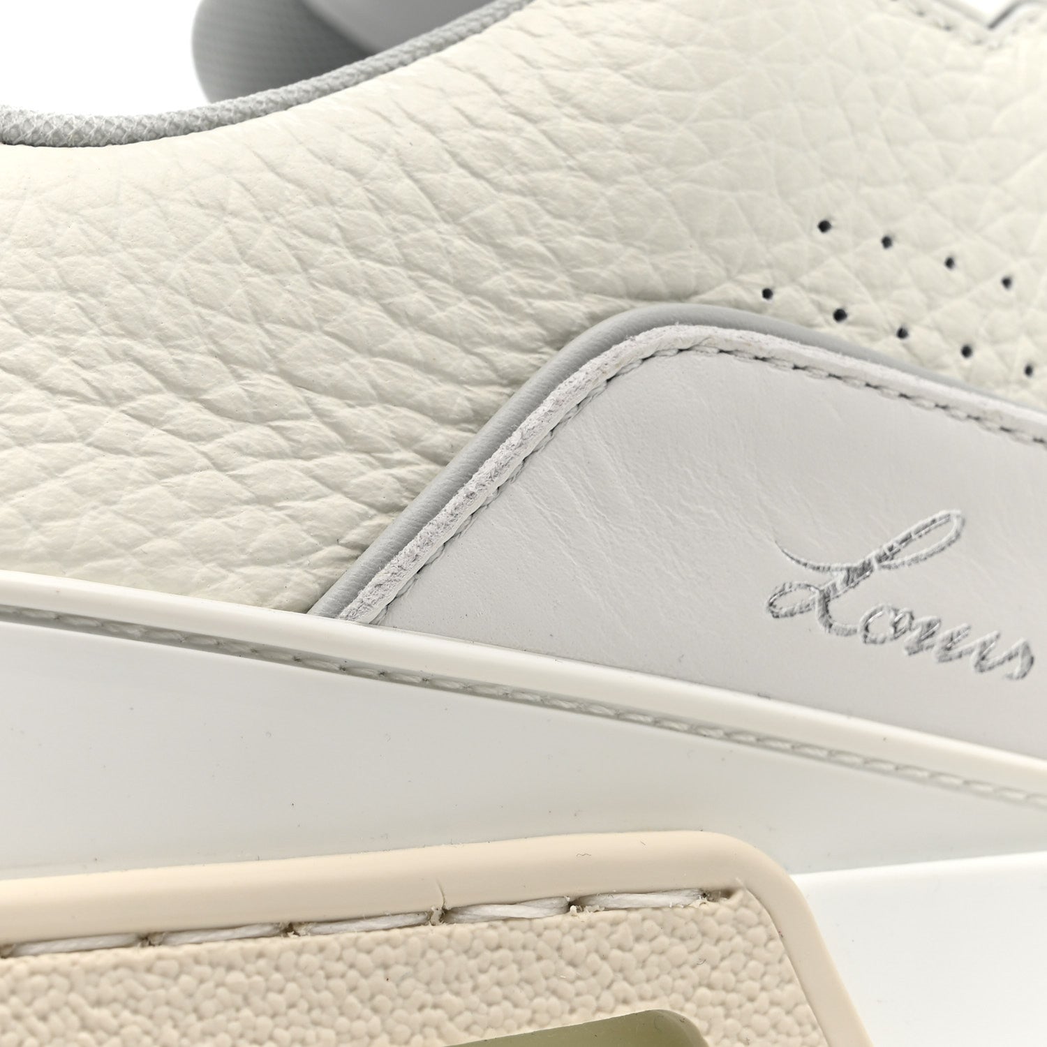 Calfskin Mens LV Trainer Sneakers 9 White