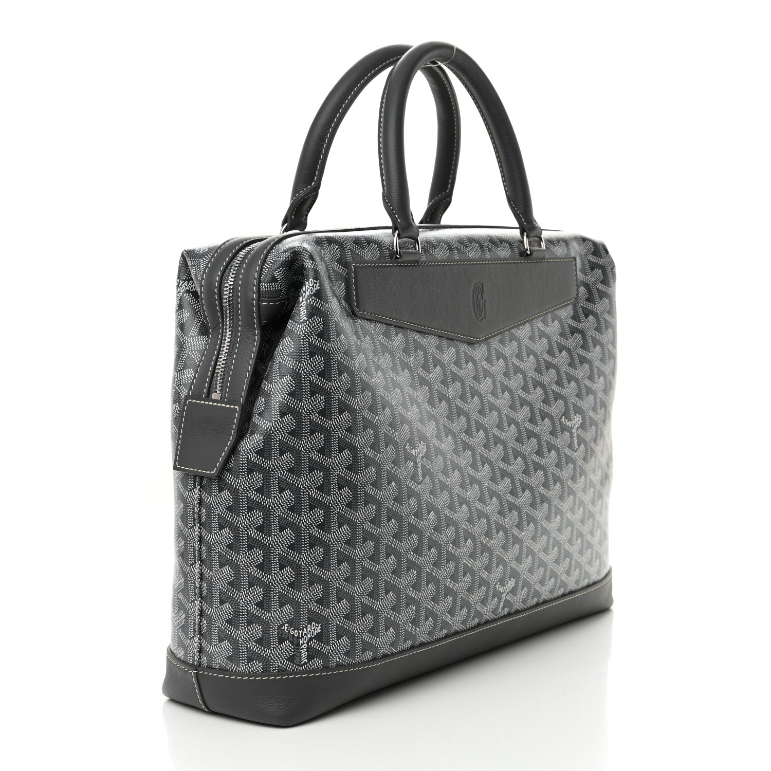 Goyardine Calfskin Cisalpin Document Case Grey