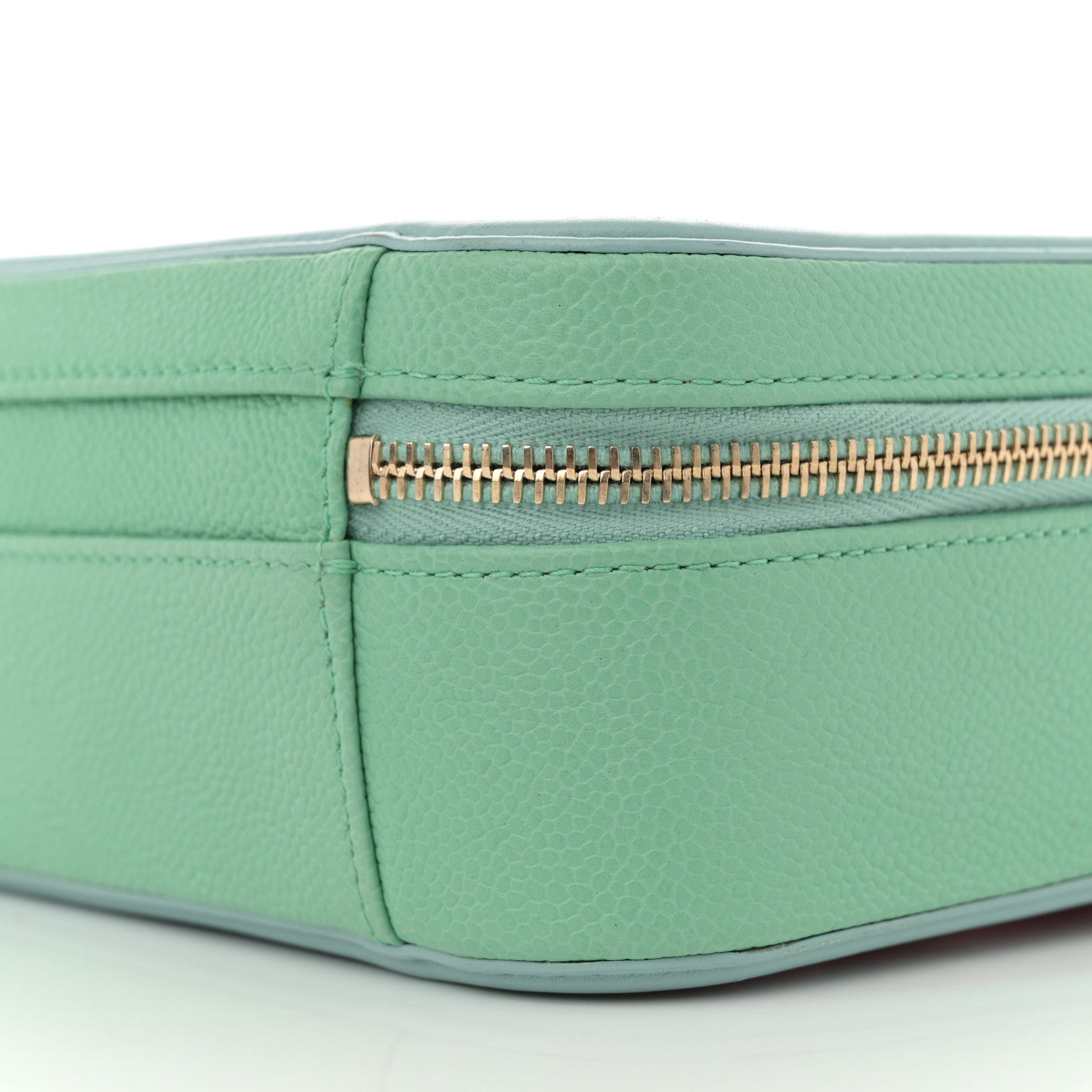 Caviar Quilted Medium CC Filigree Vanity Case Pink Green Blue