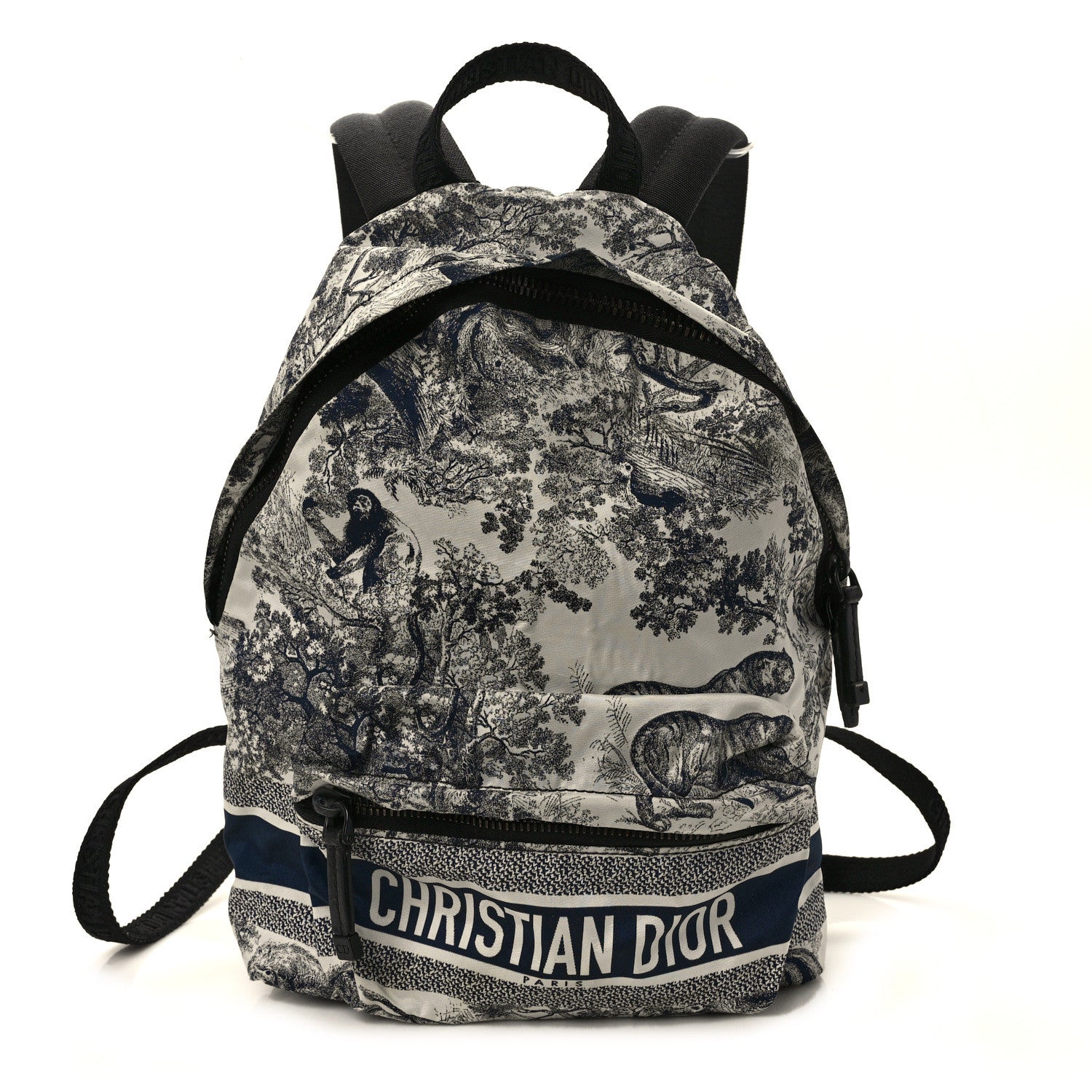 Nylon Technical Fabric Toile De Jouy Small Diortravel Backpack Blue