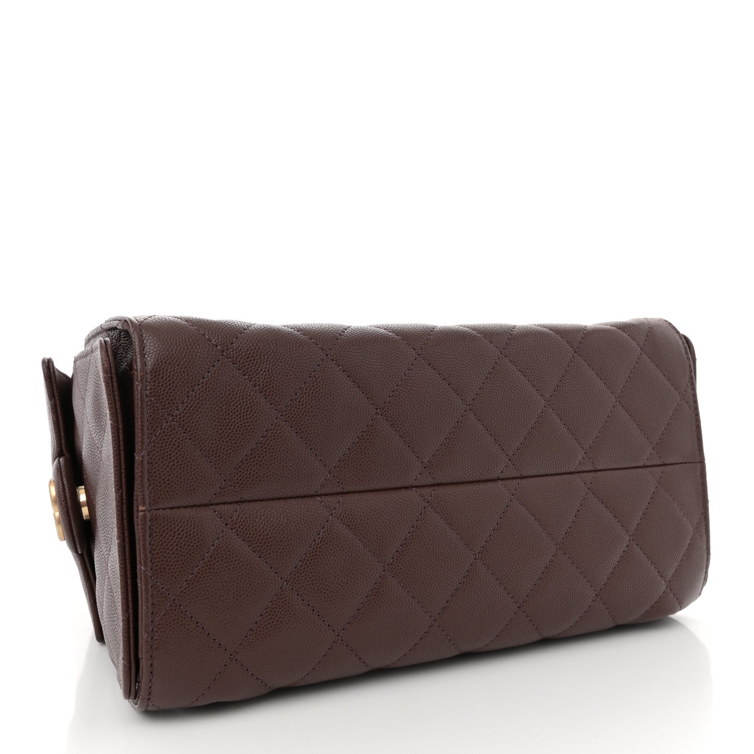 Caviar Quilted Small Chanel 25 Handbag Dark Brown