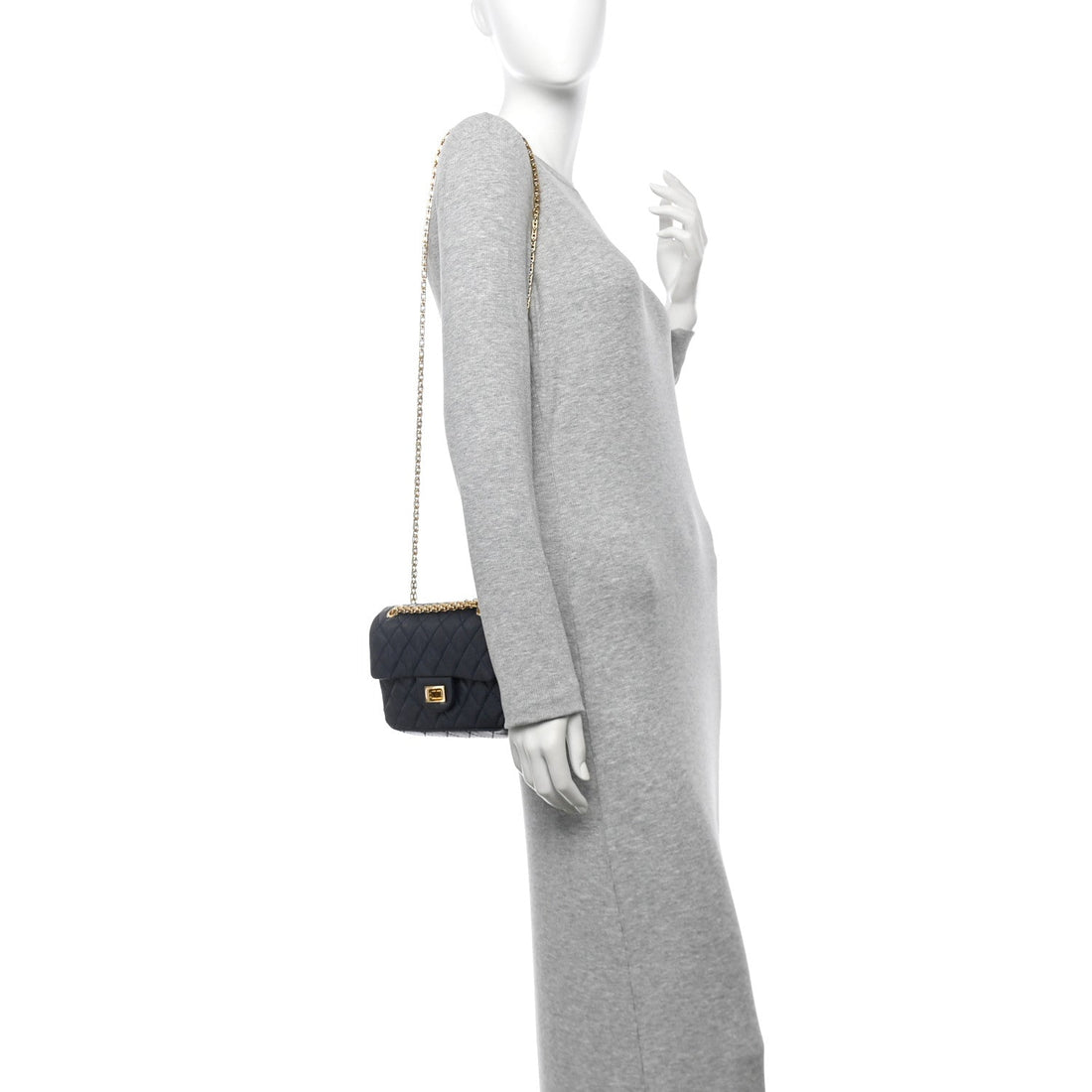 Aged Calfskin Quilted 2.55 Reissue Mini Flap Navy